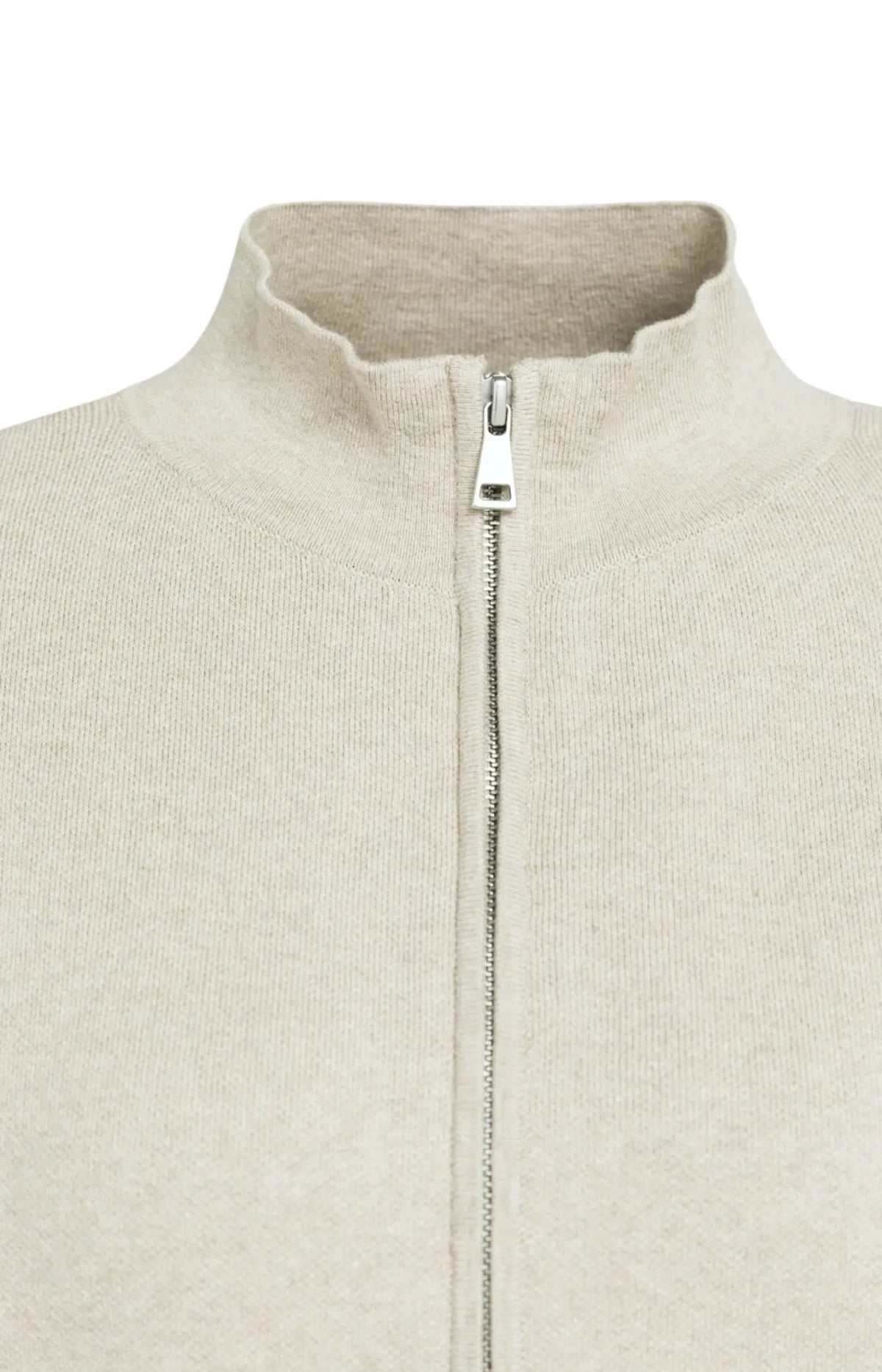 Strick-Cardigan mit Jacquardmuster und Reißverschluss