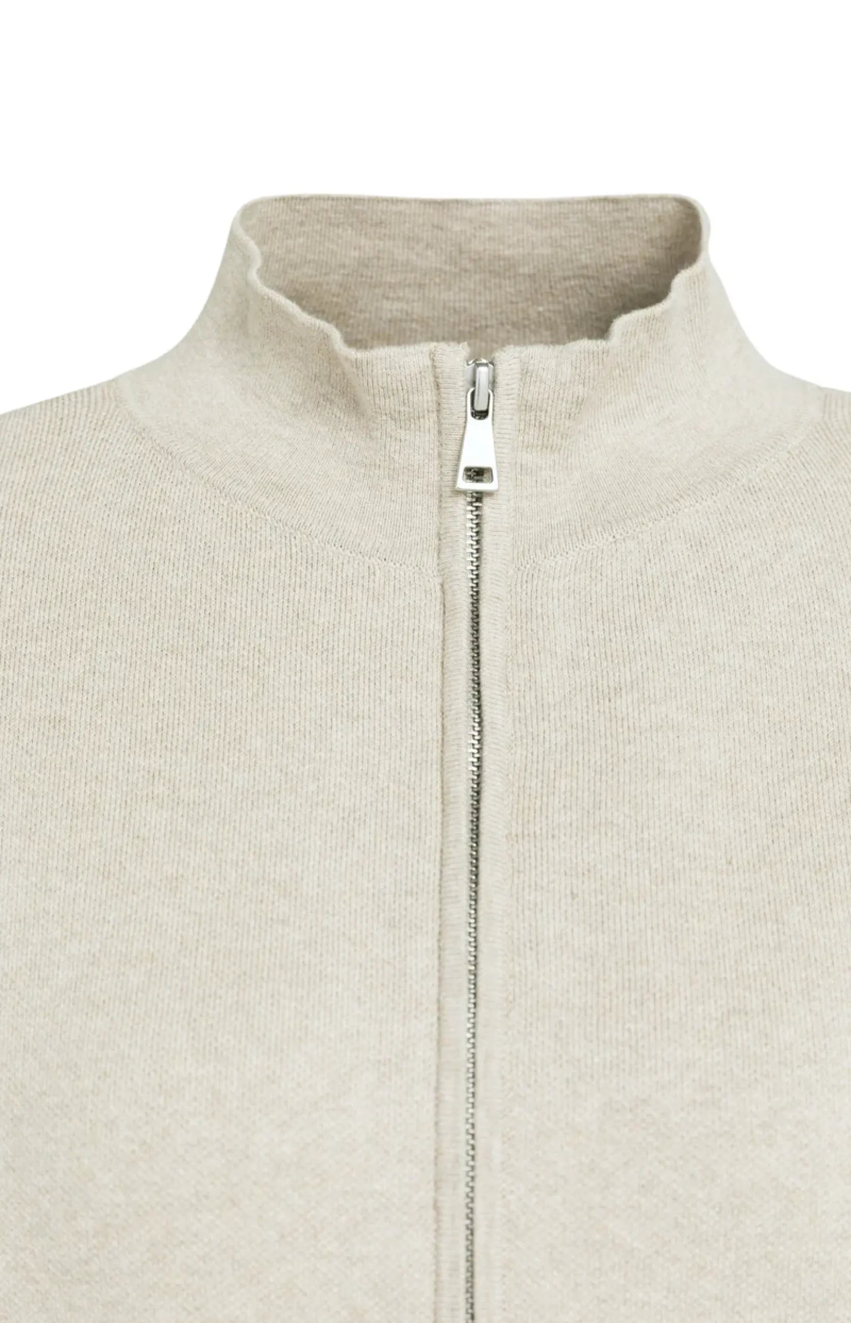 Strick-Cardigan mit Jacquardmuster und Reißverschluss