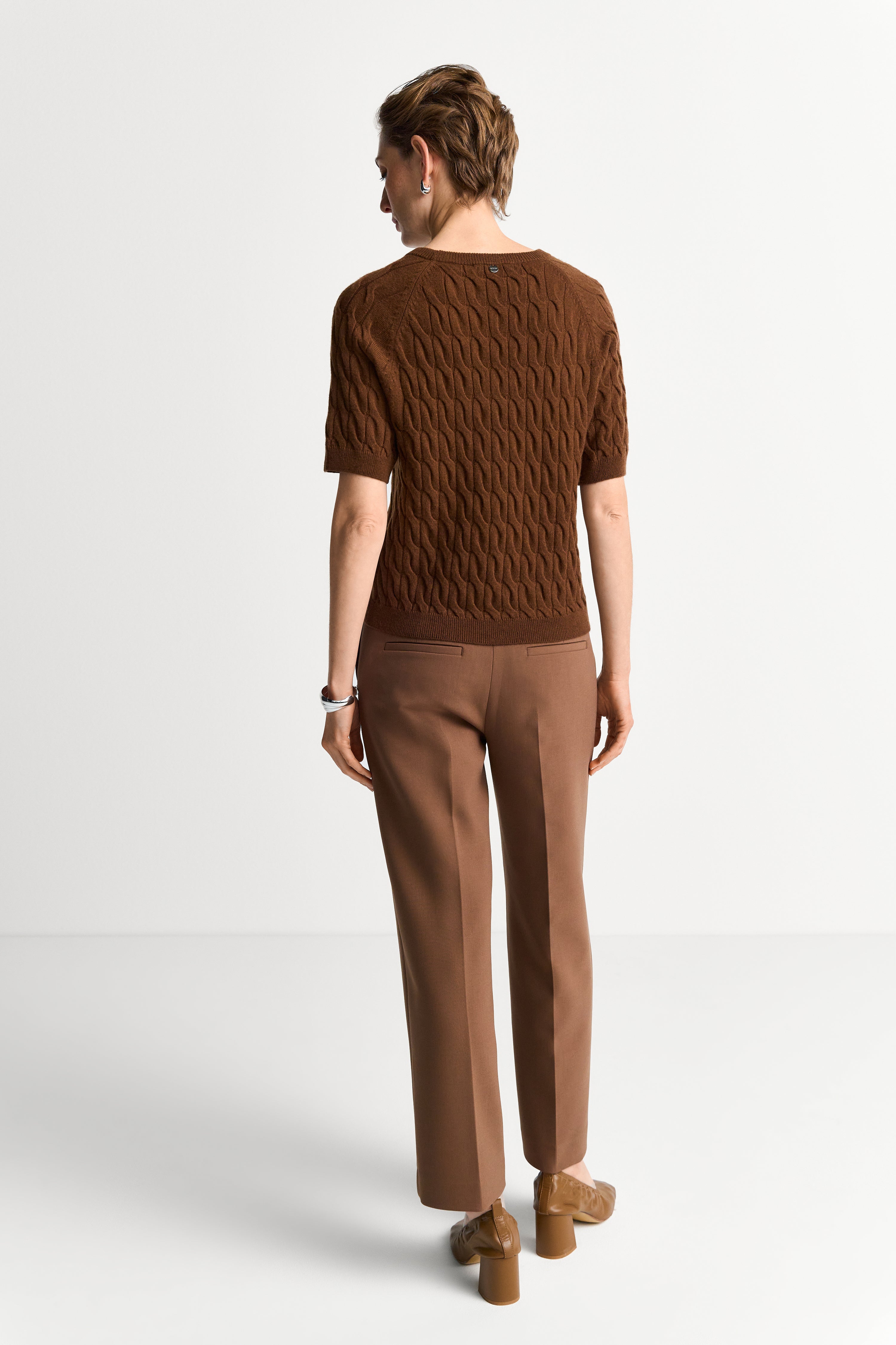 Pullover mit Zopfstrick