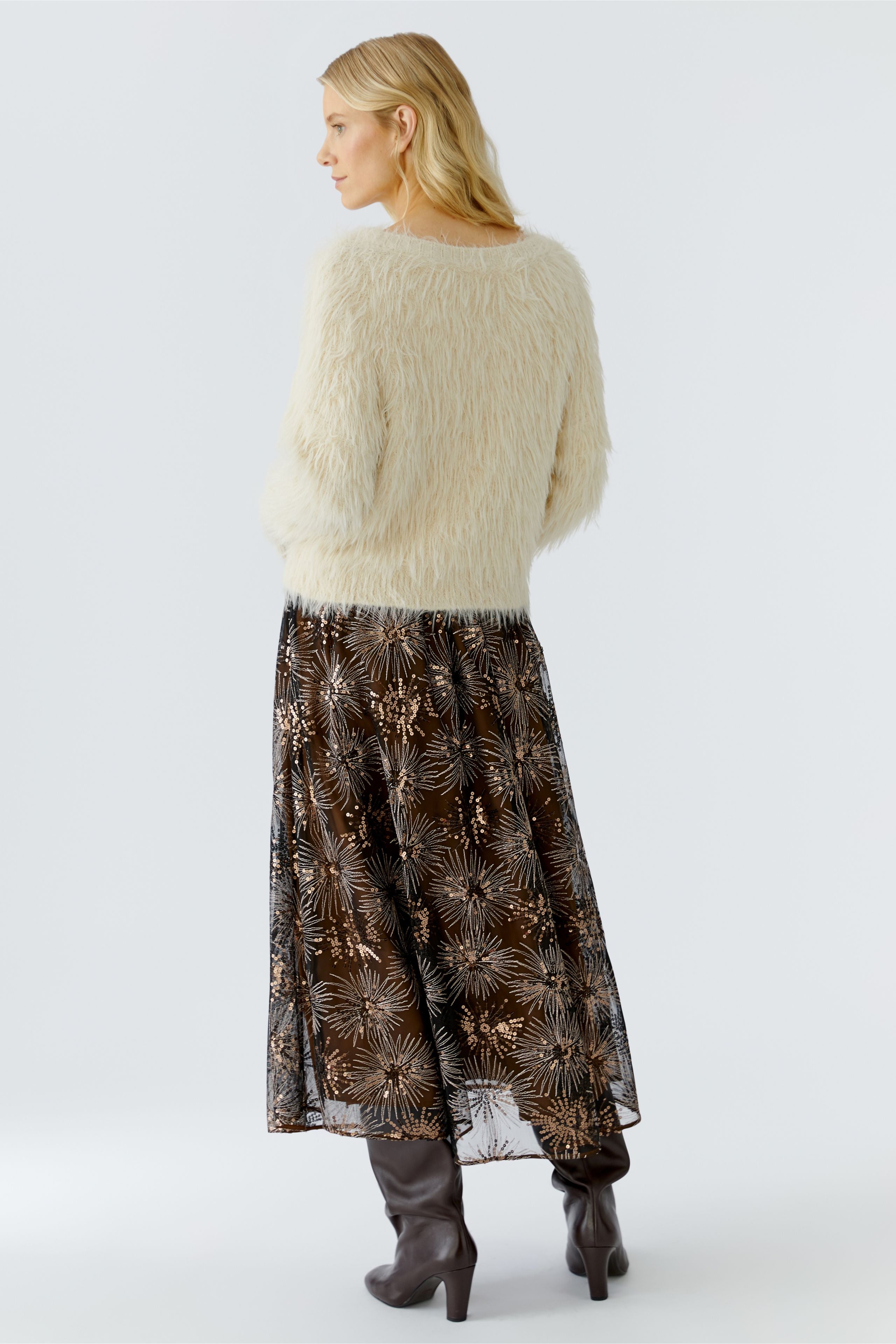 Oui Strickpullover Whitecap Gray