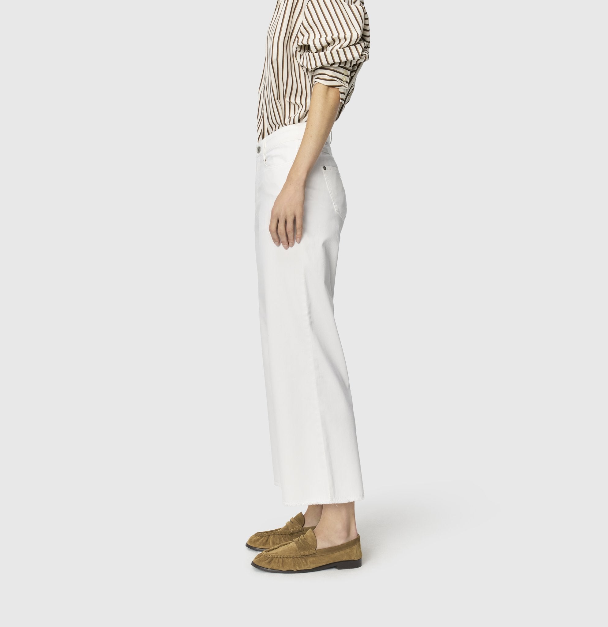 MAC Wide Leg White Denim