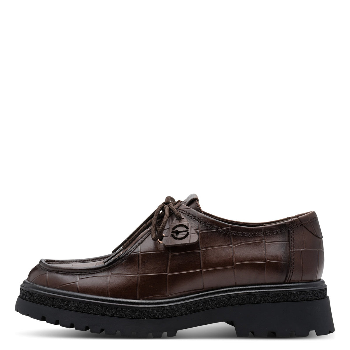 Lederschuh mit Prägung