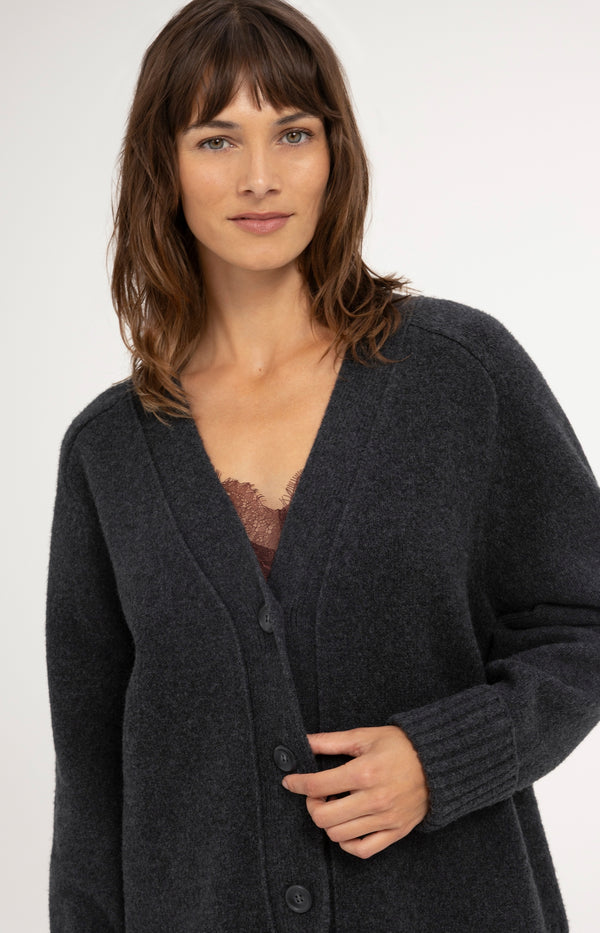 Oversize-Rippstrickcardigan