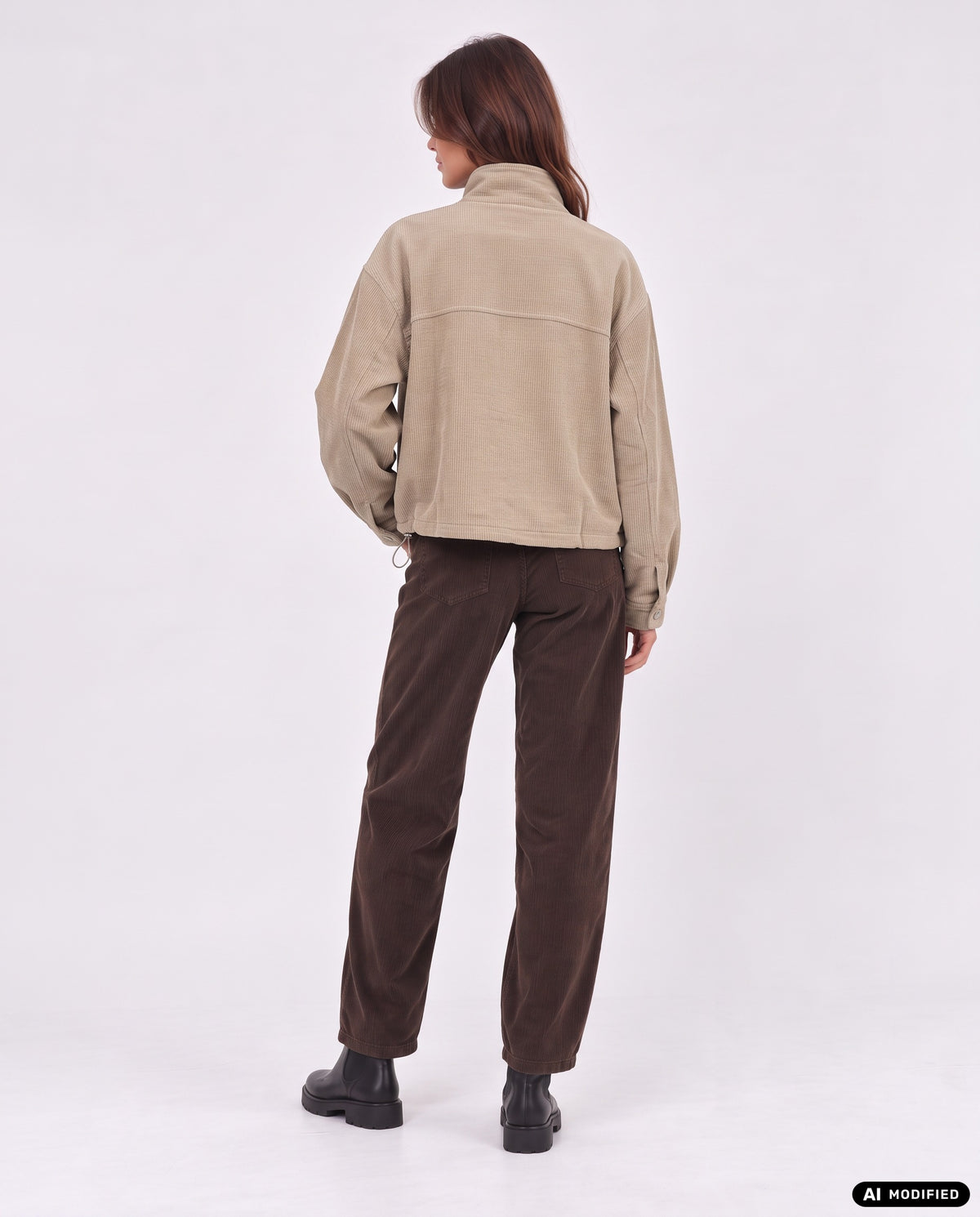 Cordjacke mit Stehkragen