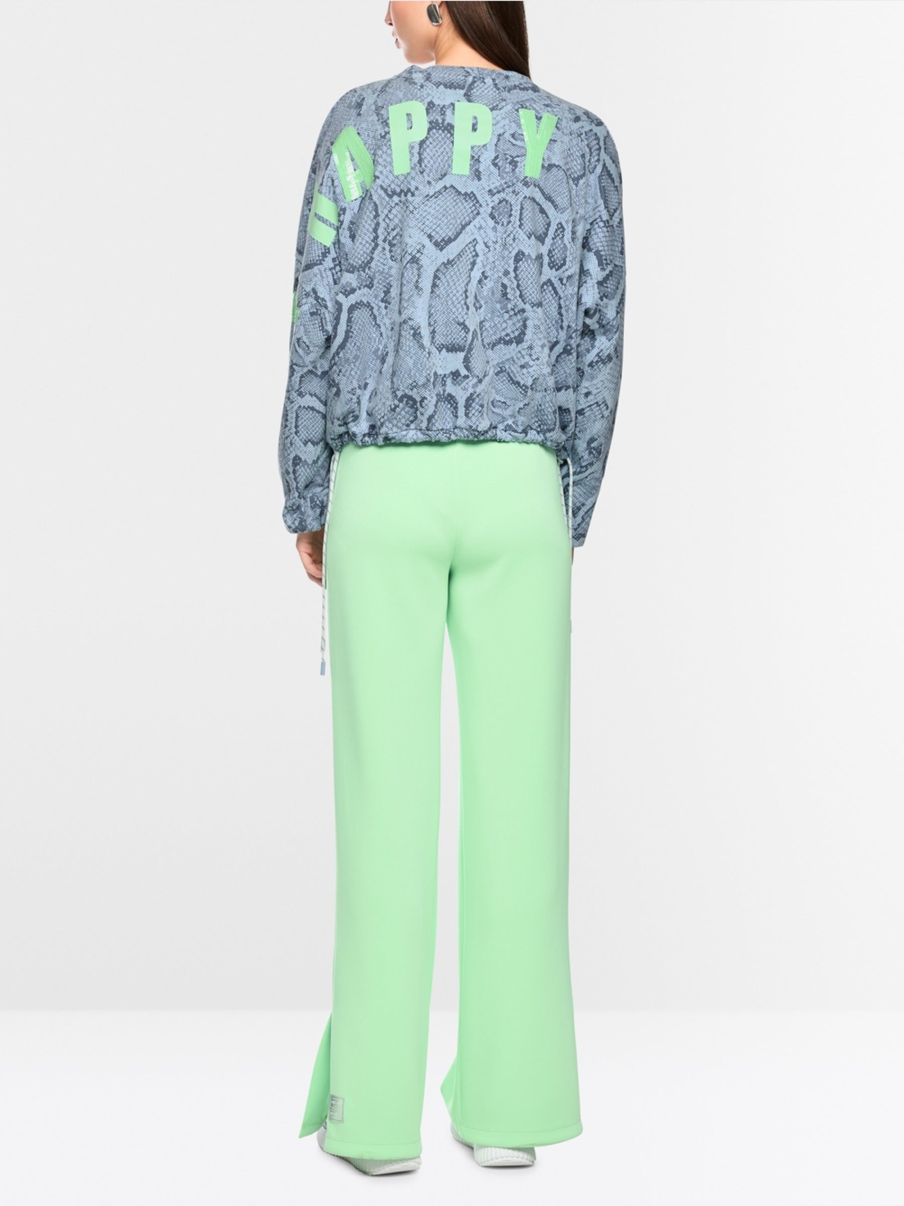 Sweatshirt mit Animal-Print und Schriftzug
