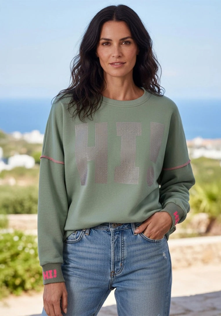 miss goodlife Sweatshirts Almond/Neonpink