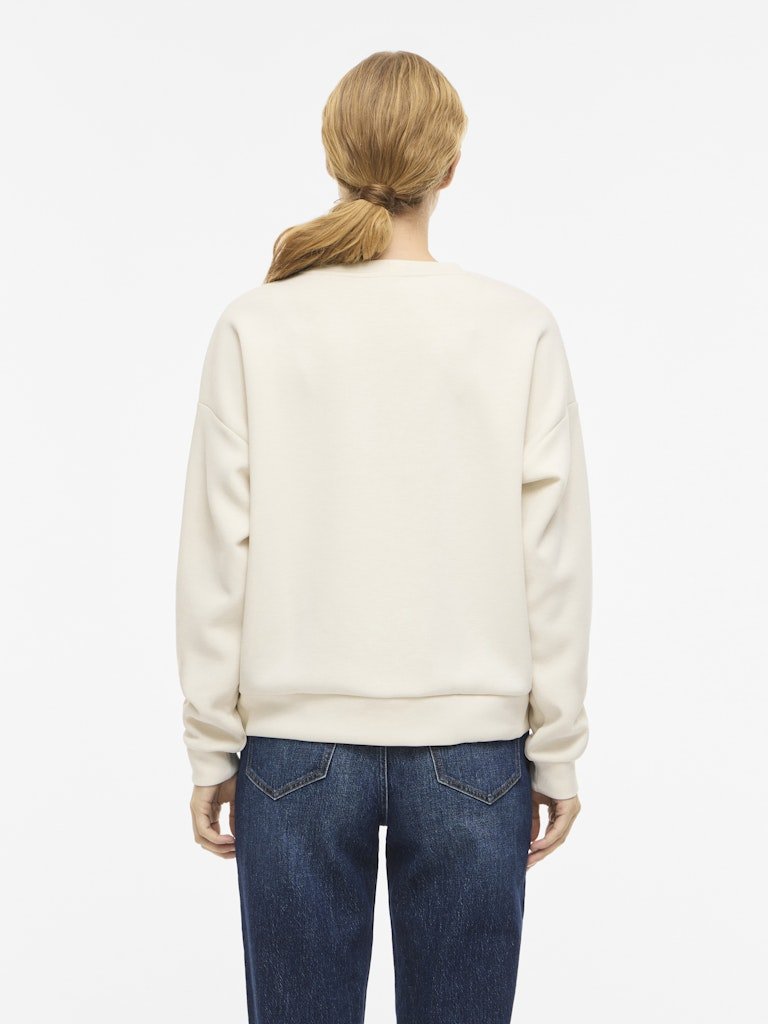 VILA Sweatshirts Birch/Birch Lace