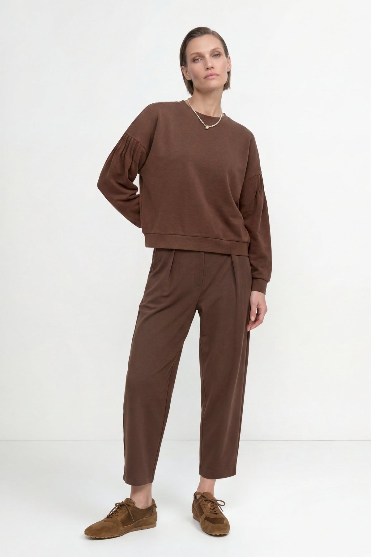 Sweatshirt mit Raffung