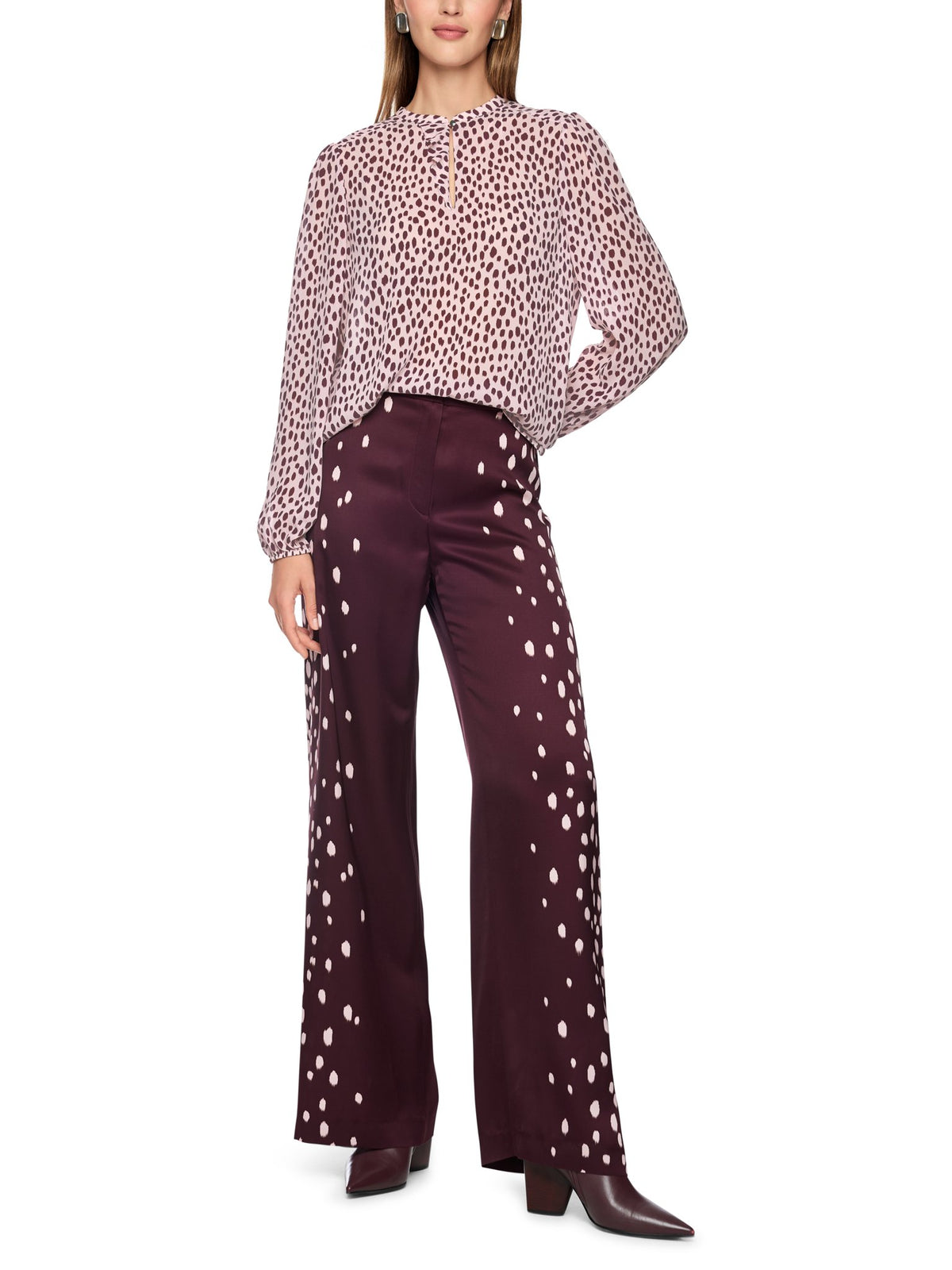 Bluse mit Punkte-Print