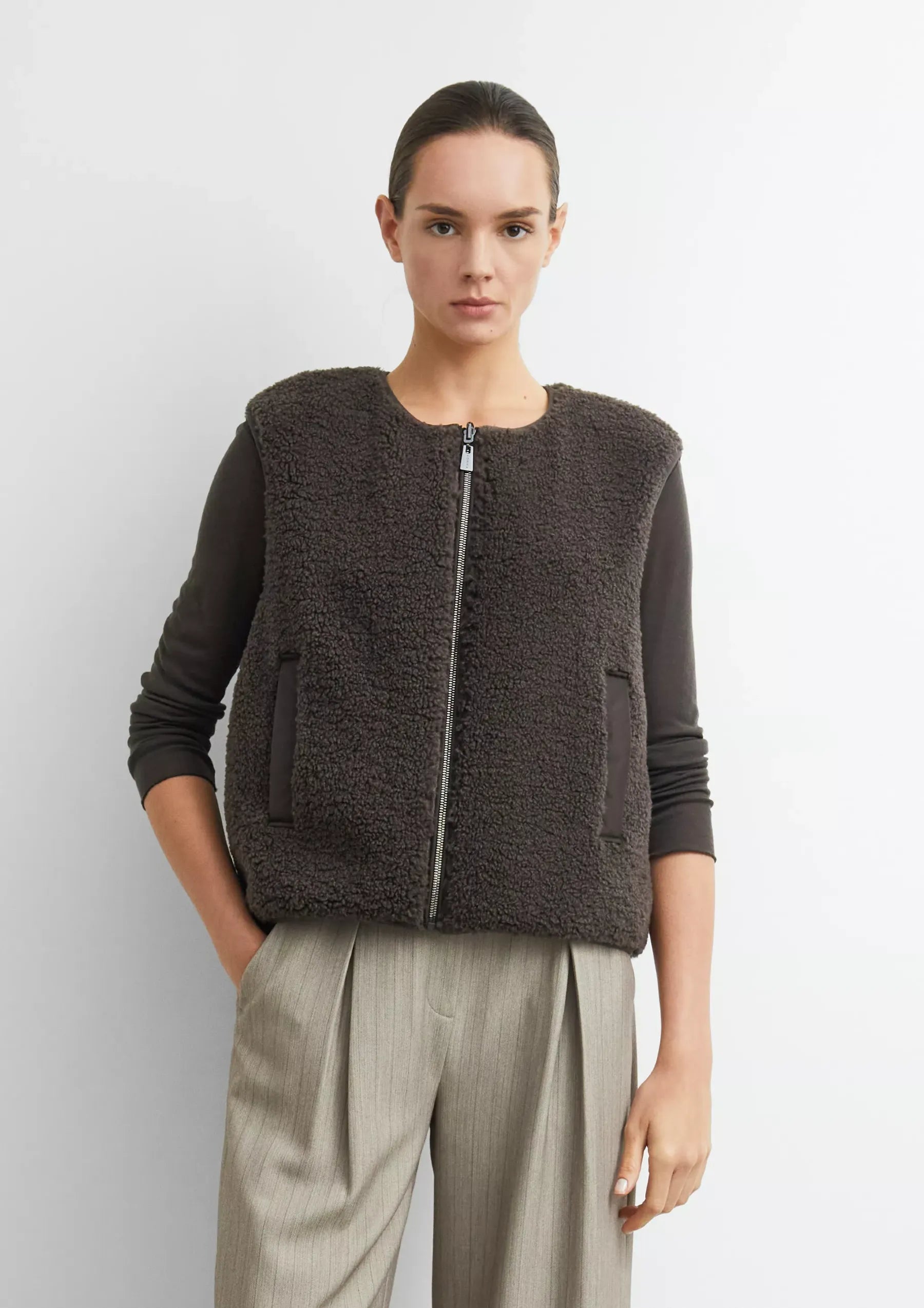 Wendeweste aus Nylon mit Teddy