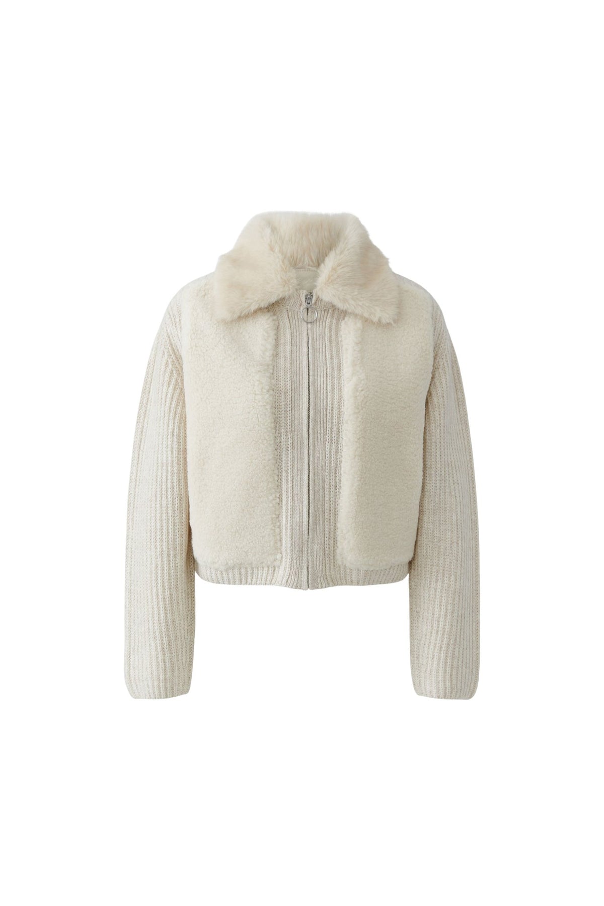 Strickjacke mit abnehmbarem Kragen
