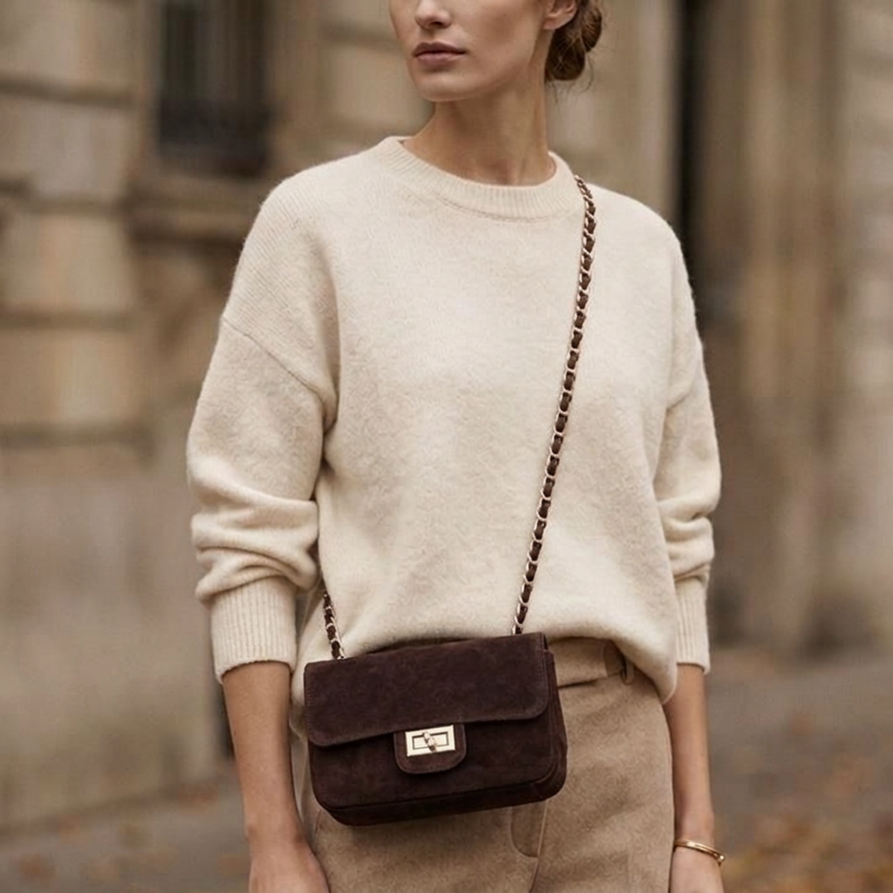 Tasche aus Wildleder