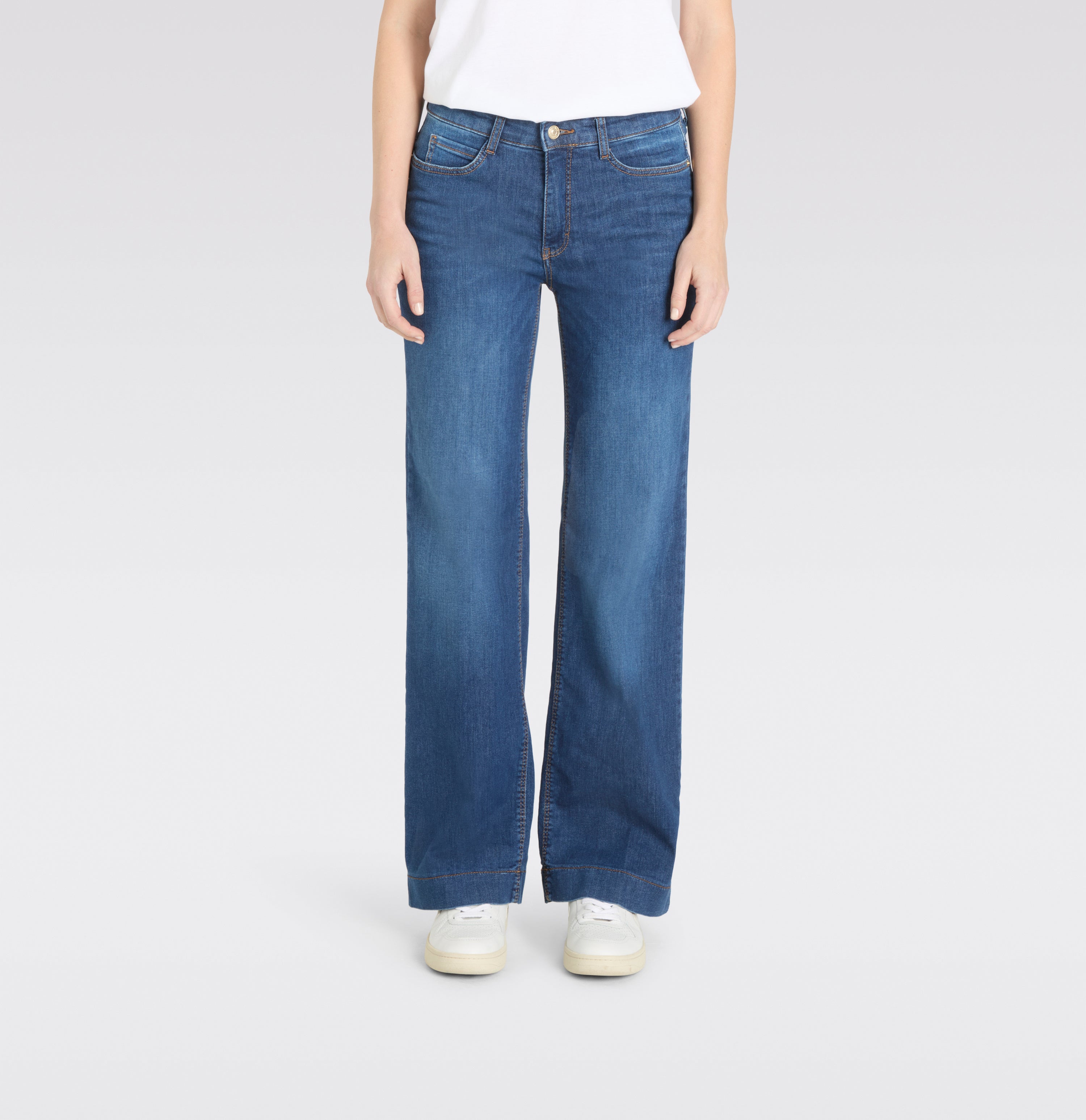 MAC Wide Leg Fashion Blue Washed