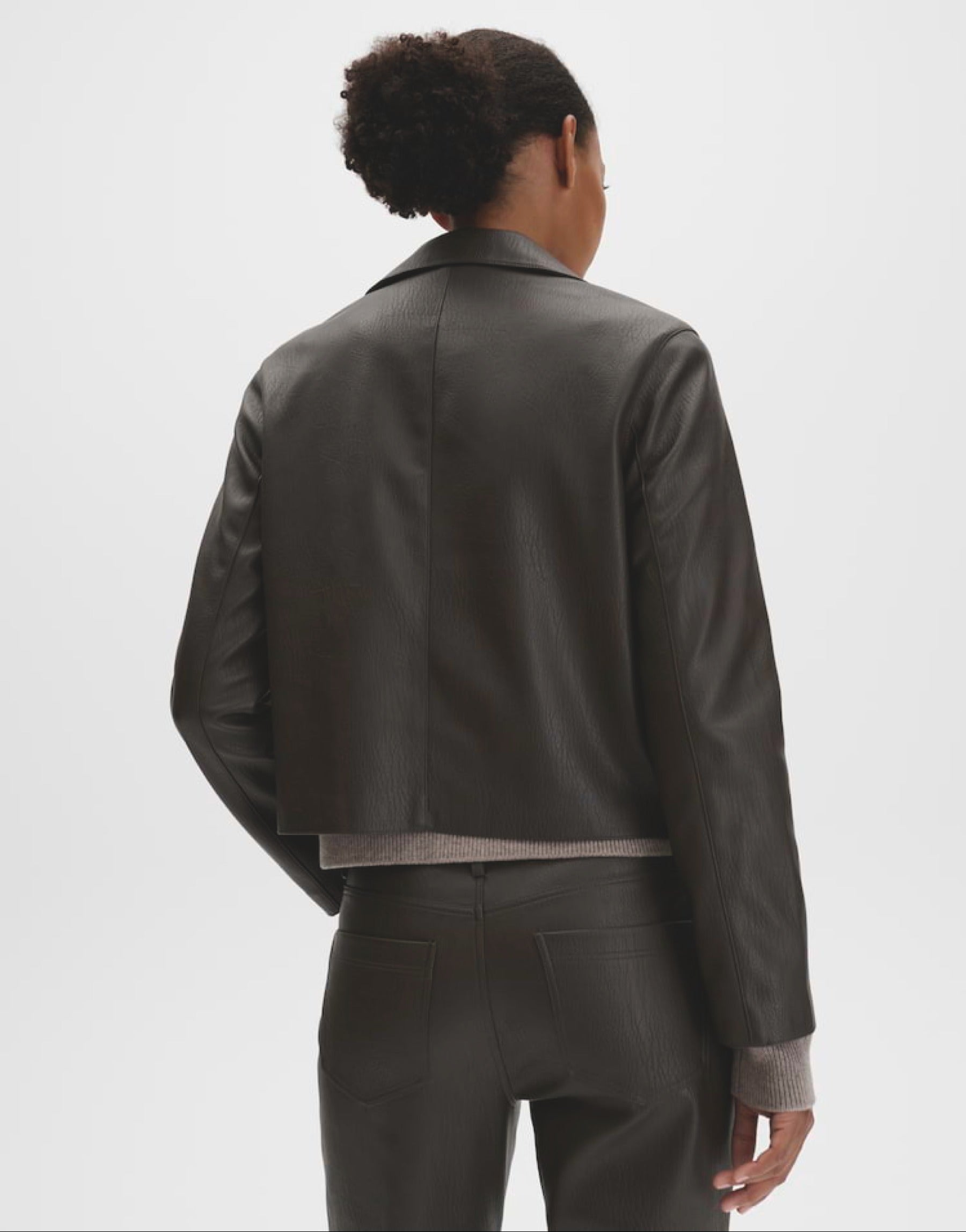 Kurzjacke aus Kunstleder
