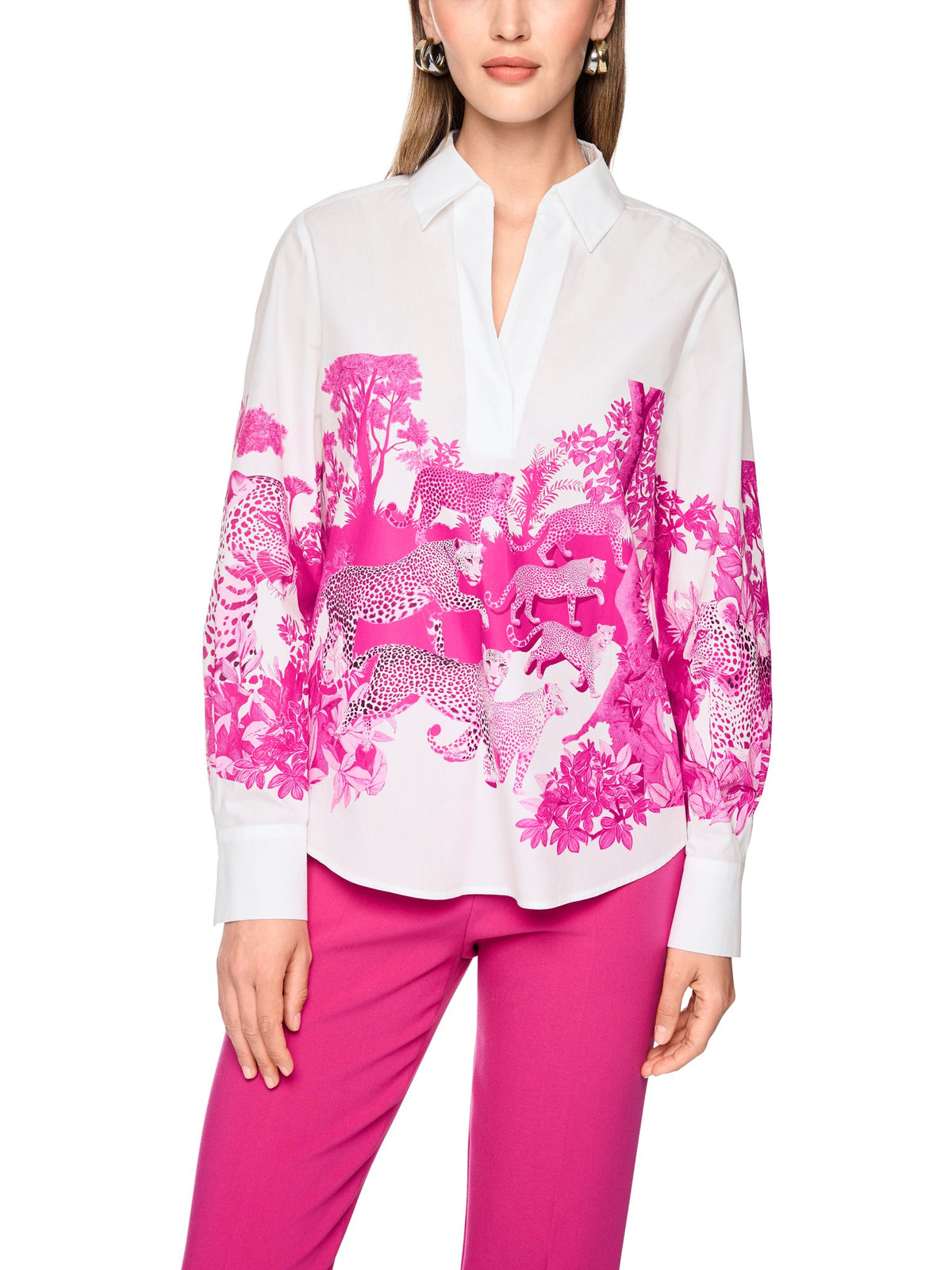 Bluse mit grafischem Leo-Print