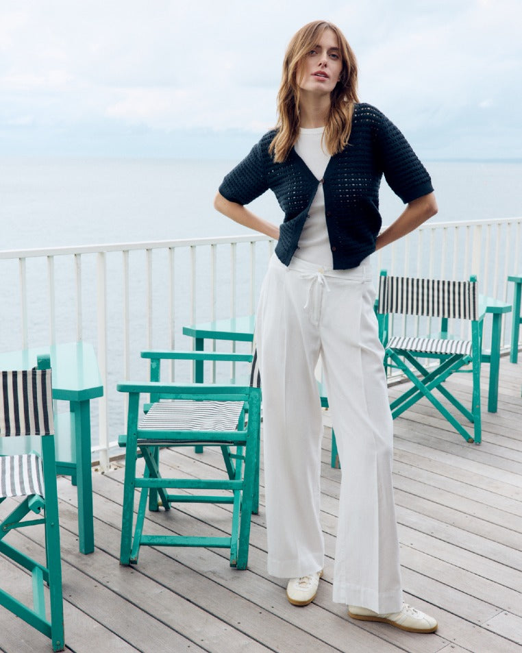 Opus Strickjacken Coal Blue