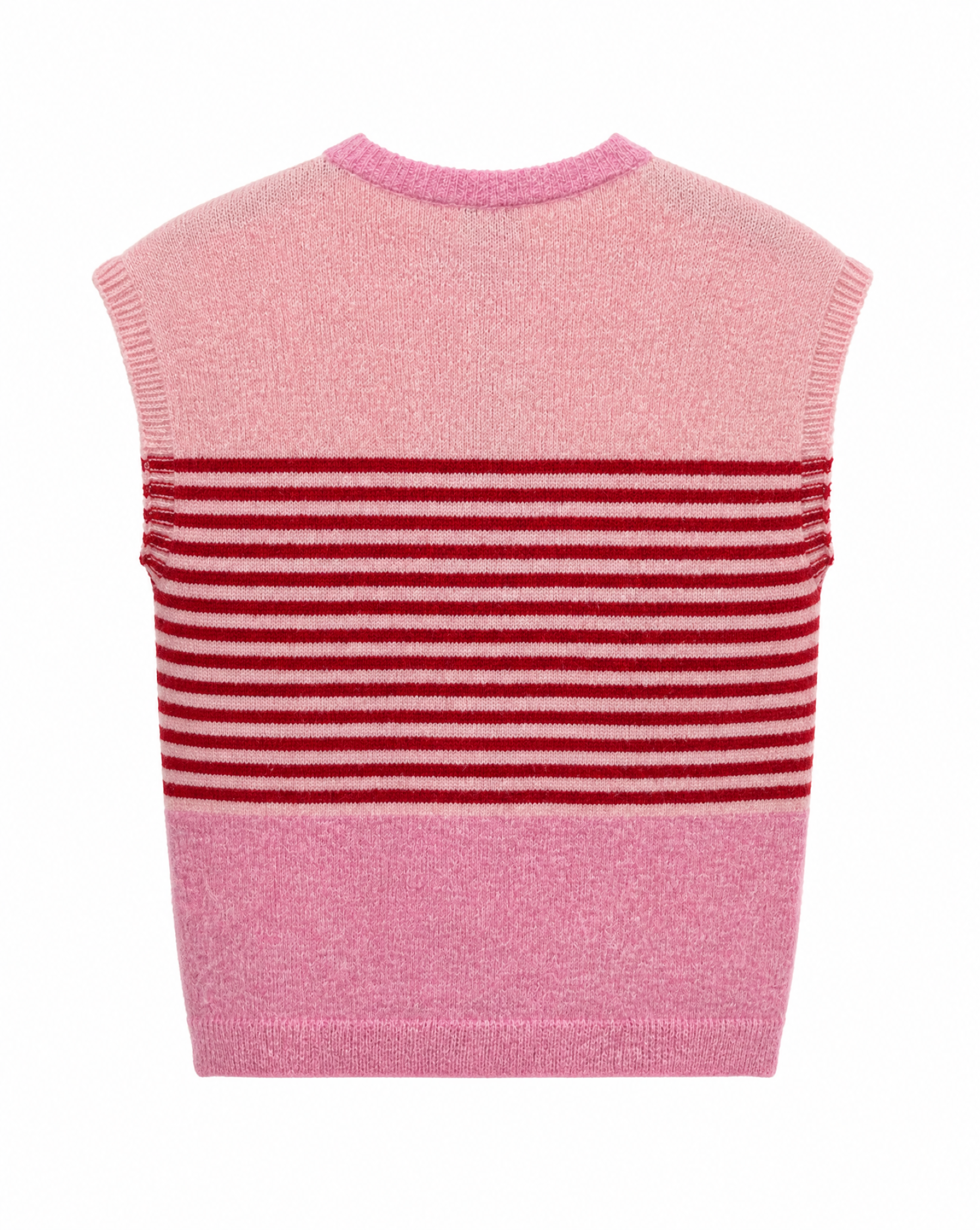 Strickweste mit Streifen