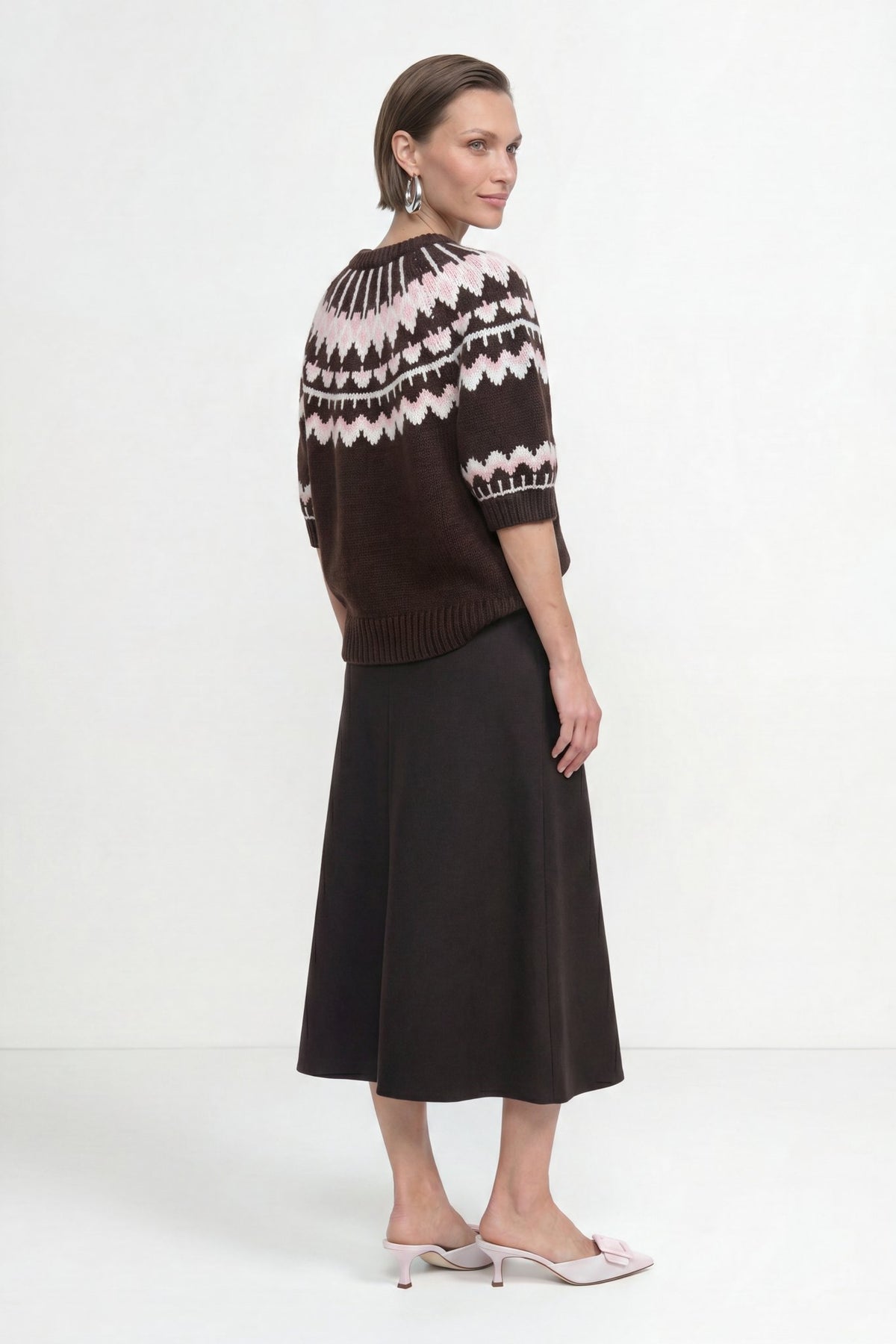 Strickpullover mit Abstraktem-Muster