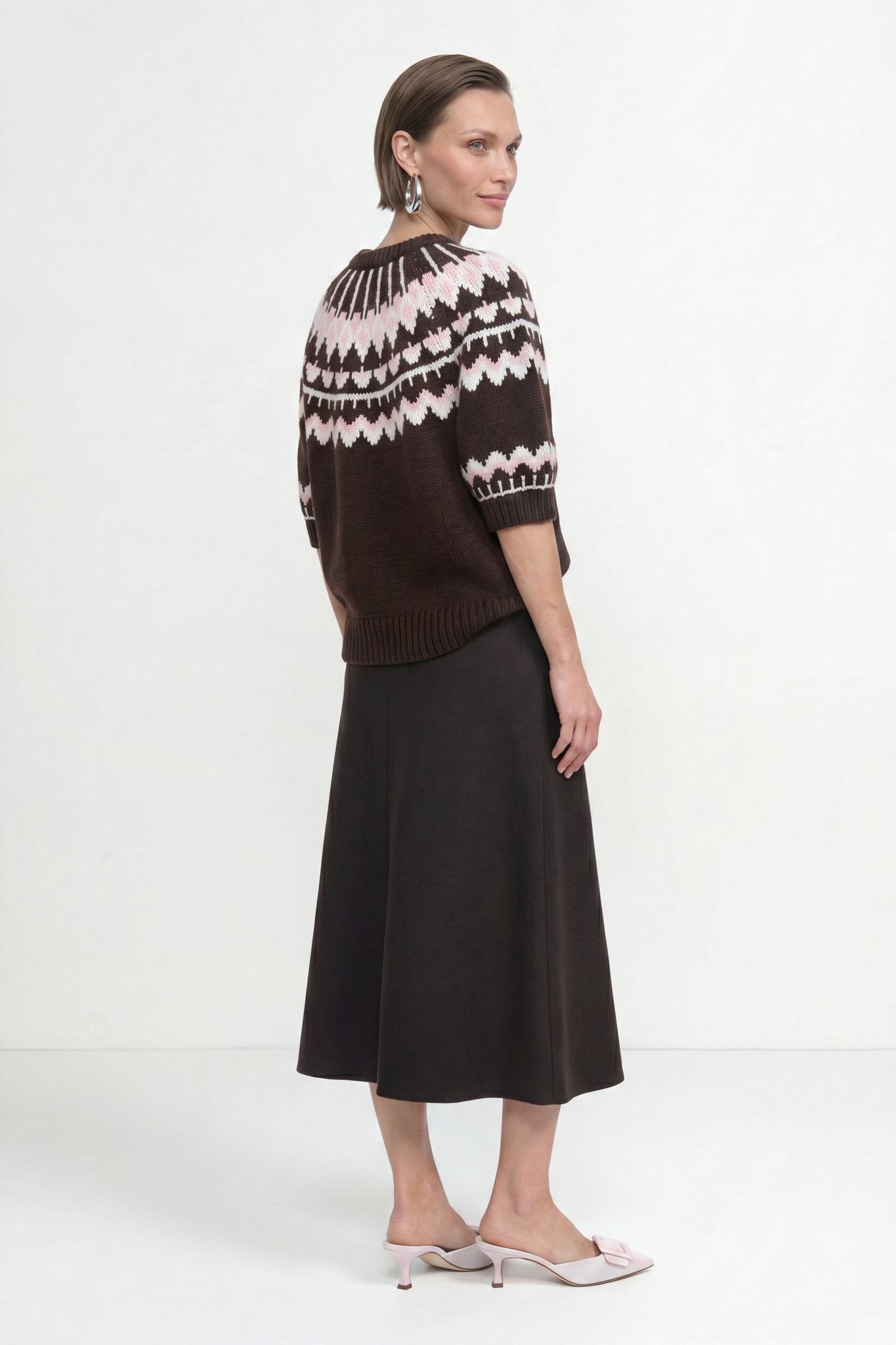 Strickpullover mit Abstraktem-Muster