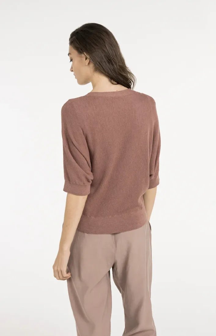 Yaya Strickjacken Burlwood Old Pink Melange