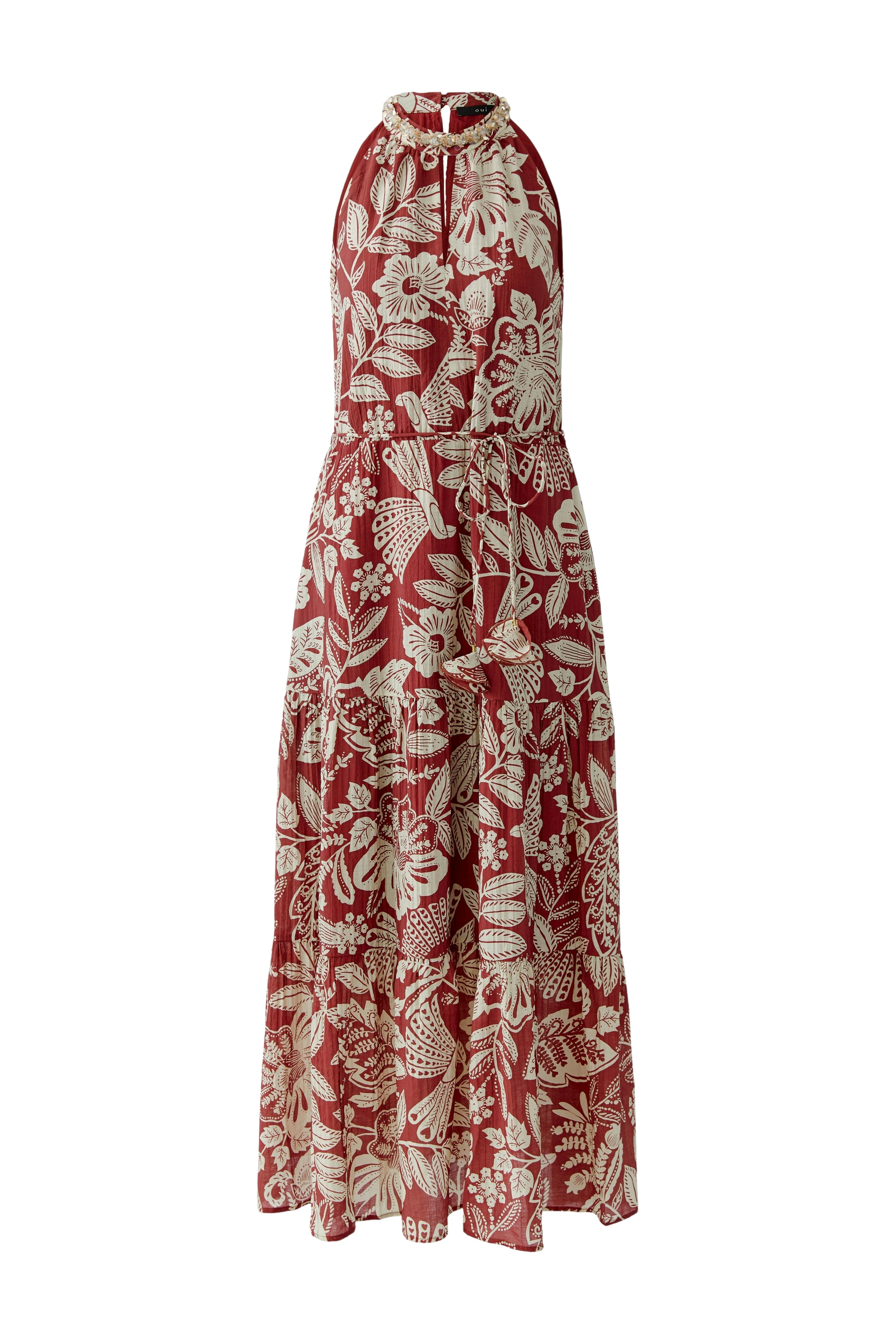 Oui Kleider Red White
