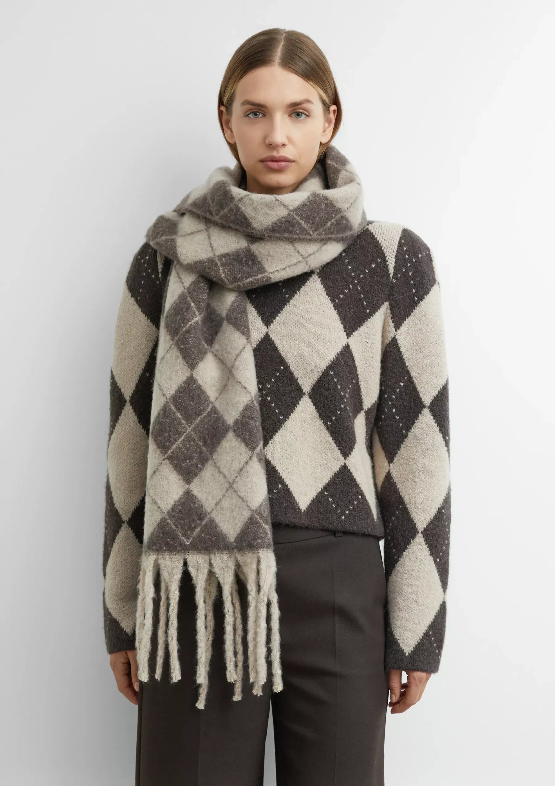 Schal mit Argyle-Muster