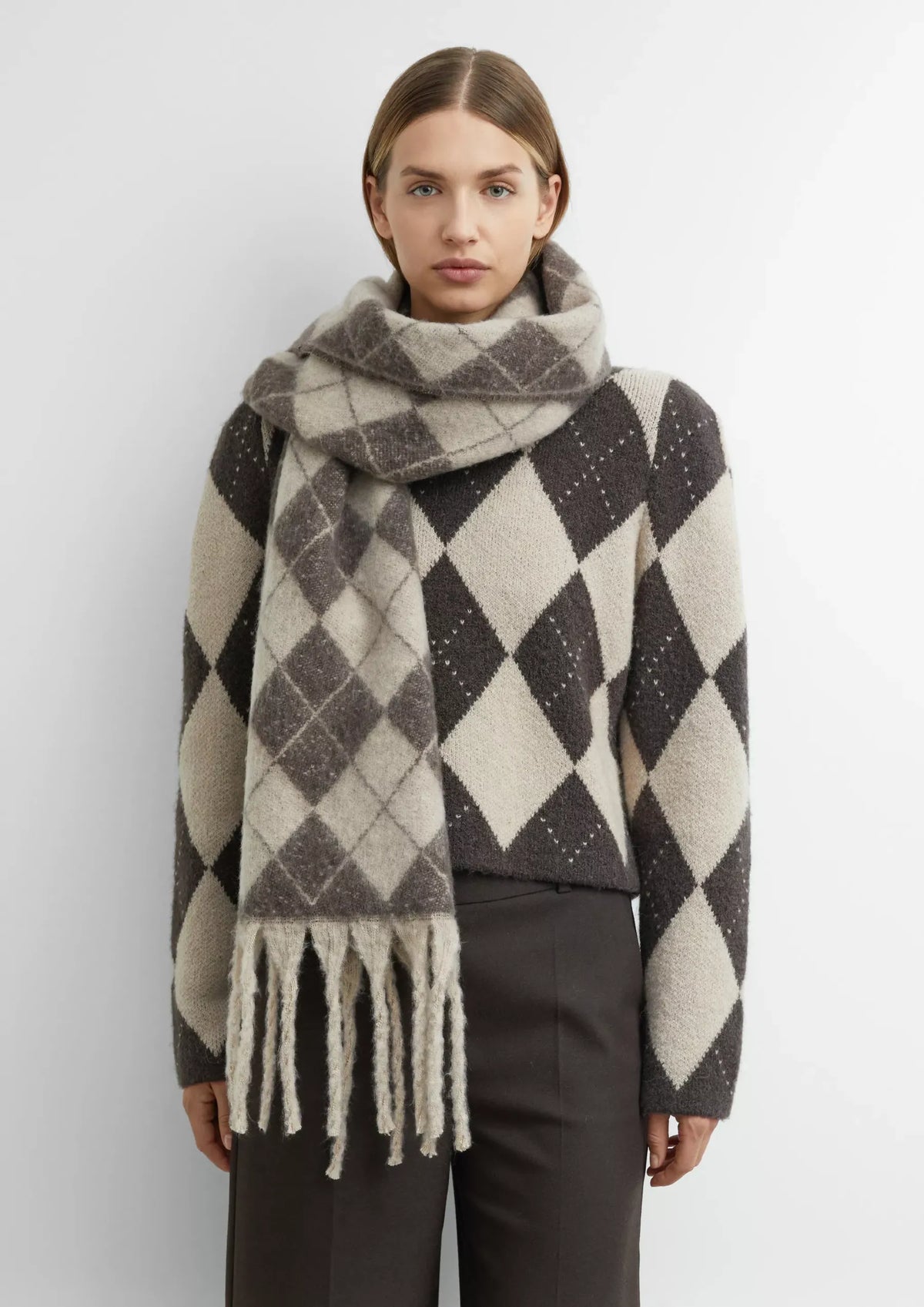 Schal mit Argyle-Muster