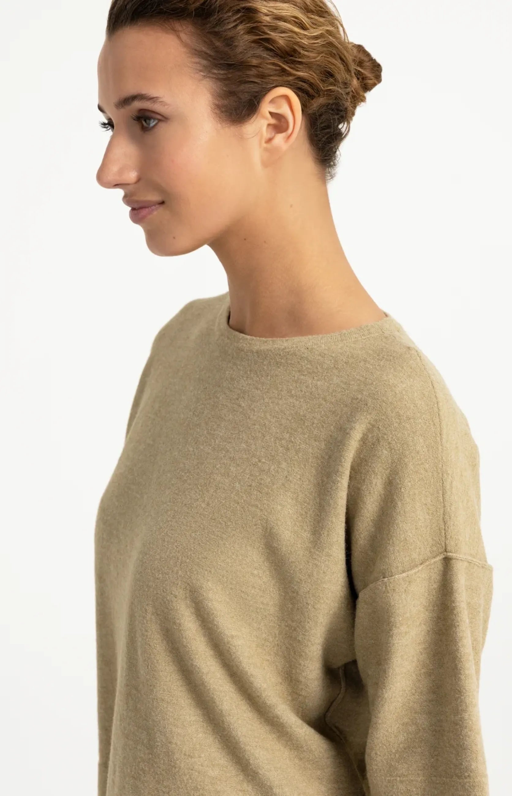 Oversize-Shirt aus Feinstrick mit halblangen Ärmeln