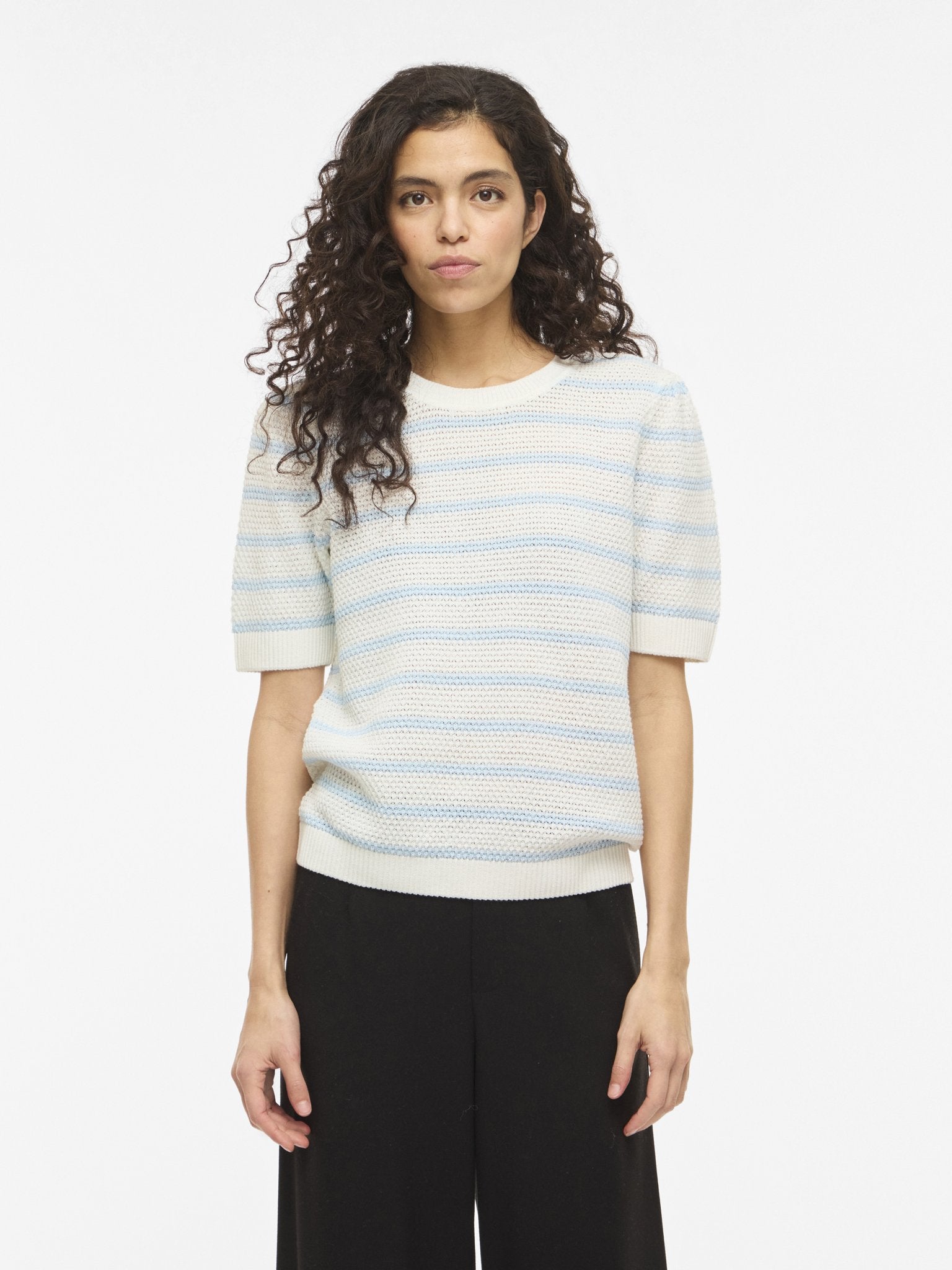 VILA T-Shirts White Alyssum/Nantucket Breeze