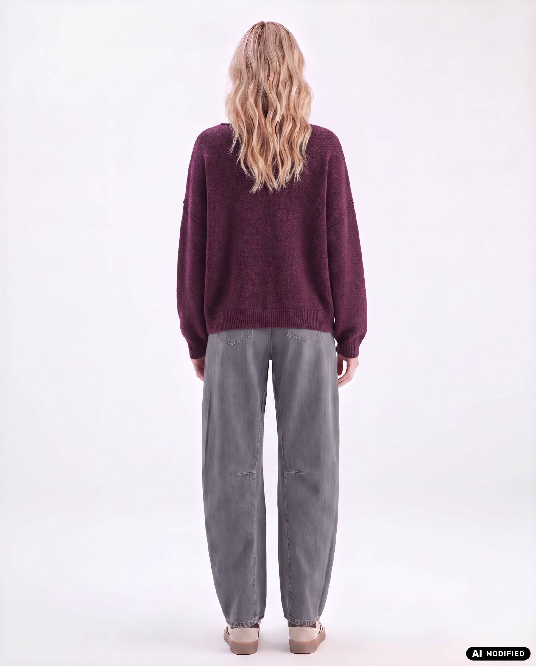 Strickpullover mit Rollkanten
