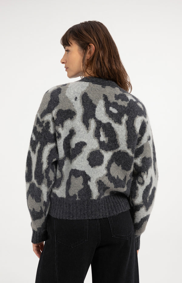 Yaya Strickjacken Soap Grey Dessin