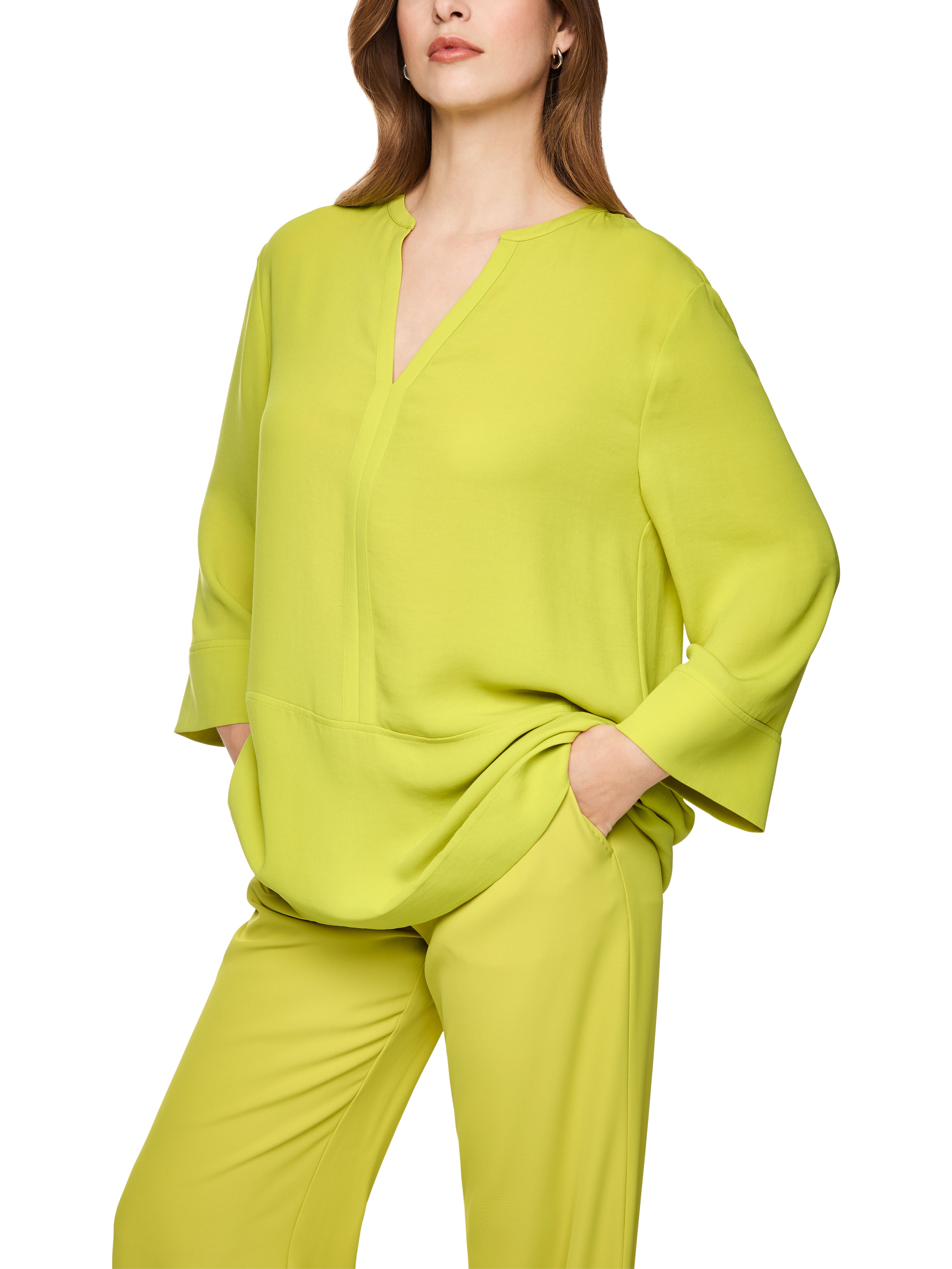 Tunika Bluse mit V-Ausschnitt