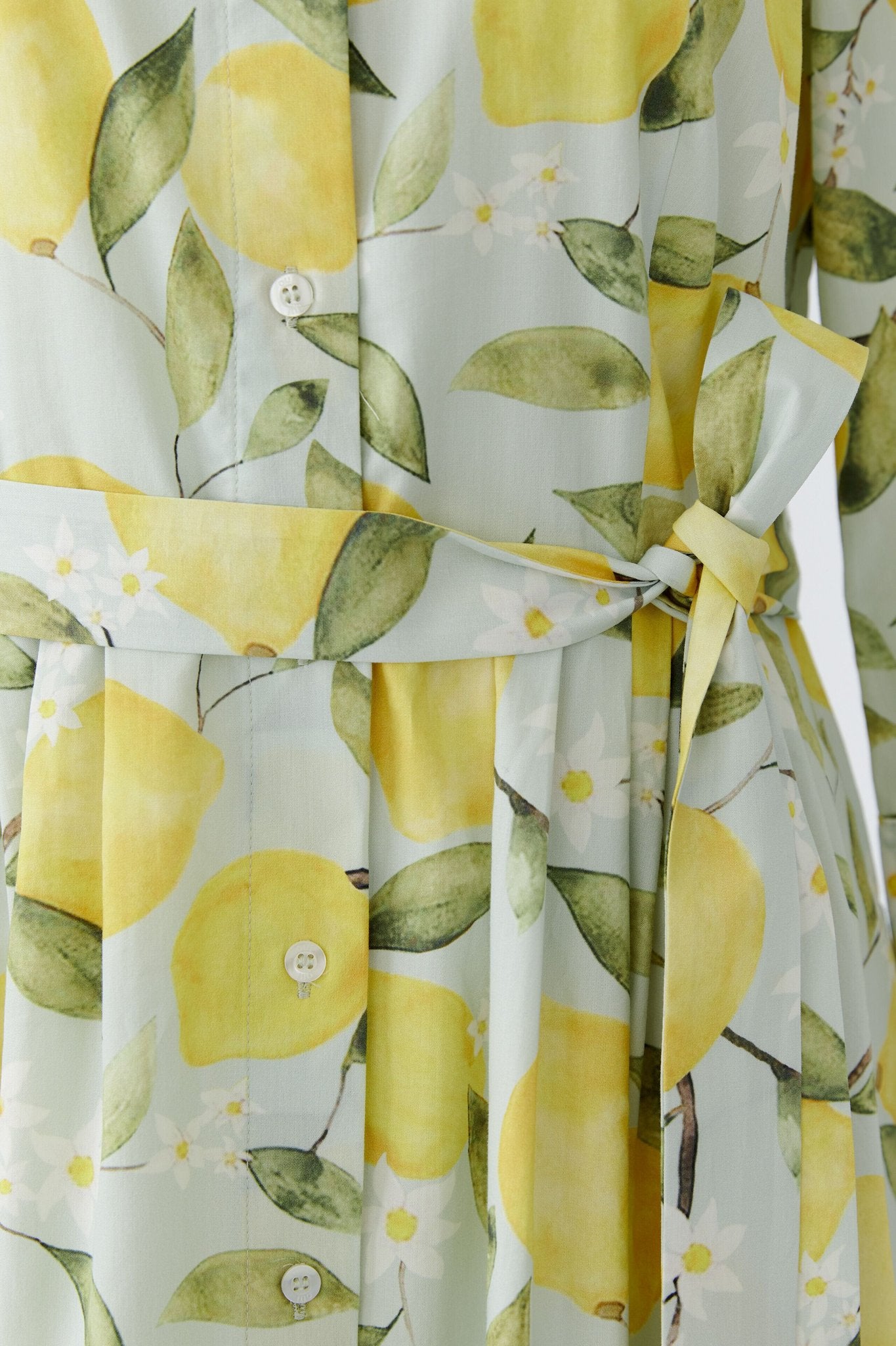 Hemdblusenkleid mit Zitronen-Print