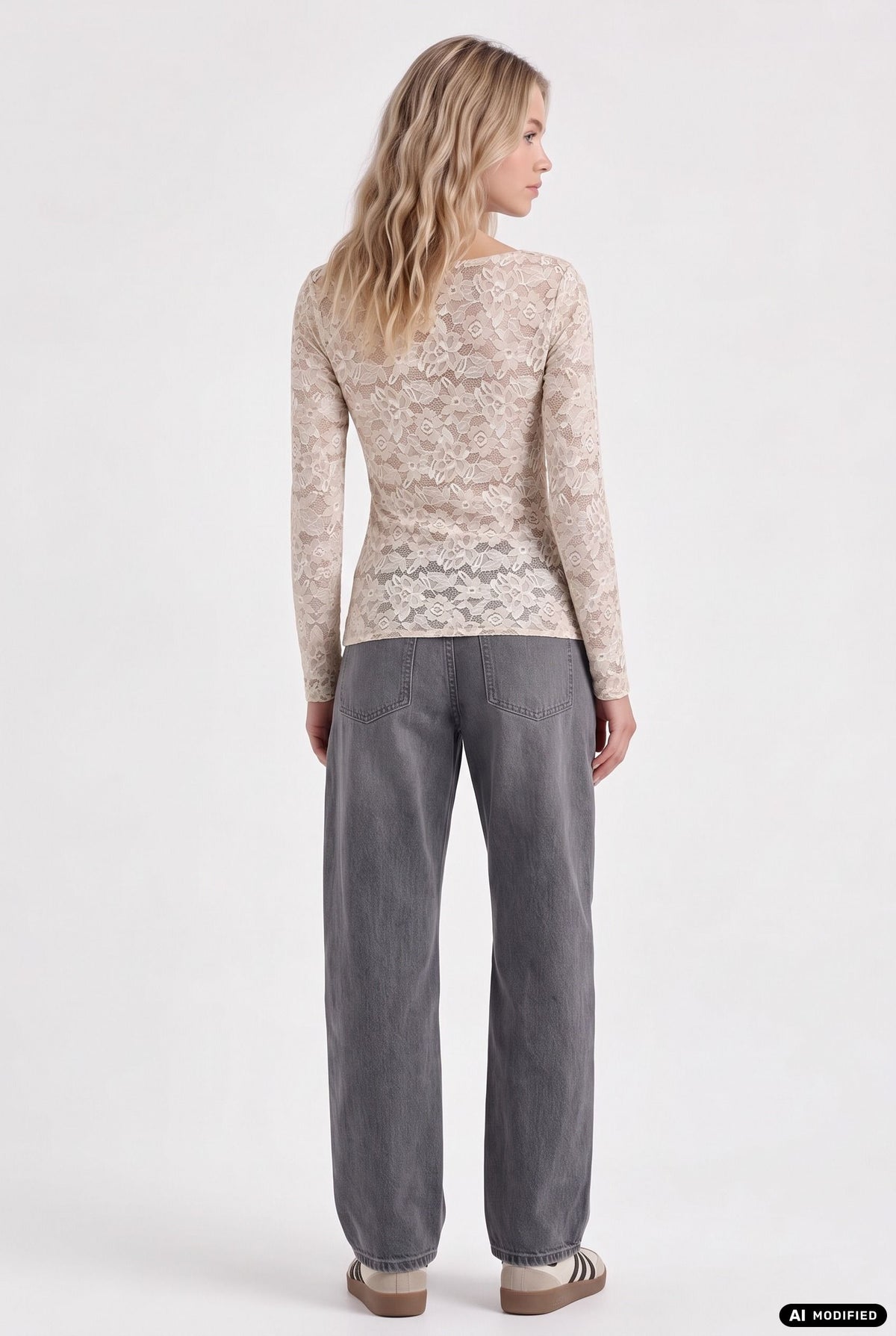 Longsleeve aus Spitze