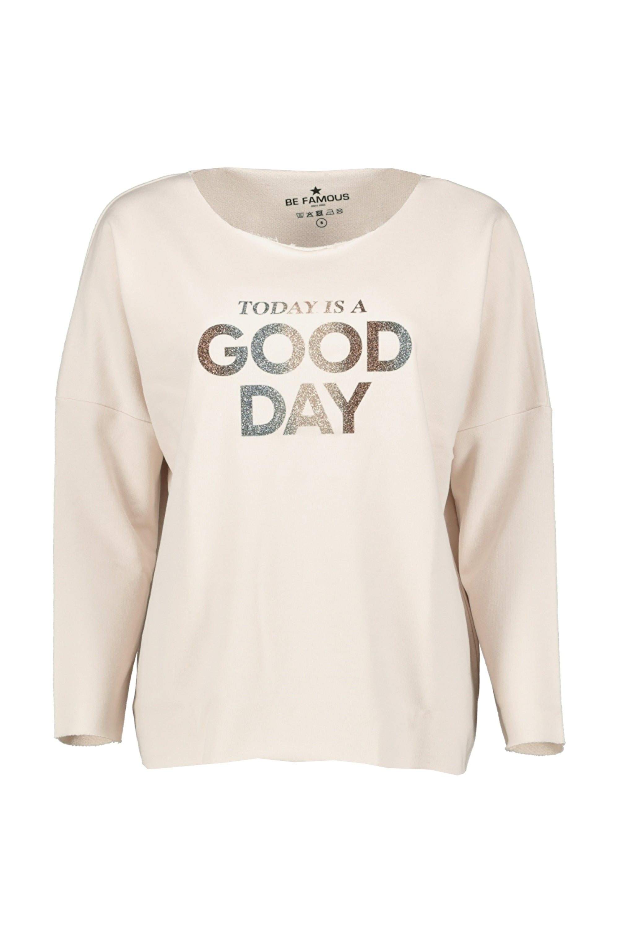 be famous Sweatshirts Vintage White - Gold Mix Glitterflake