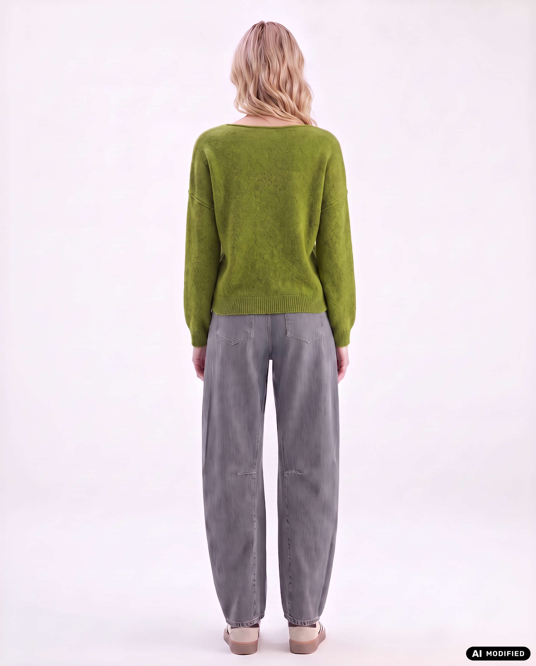 Strickpullover mit Rollkanten