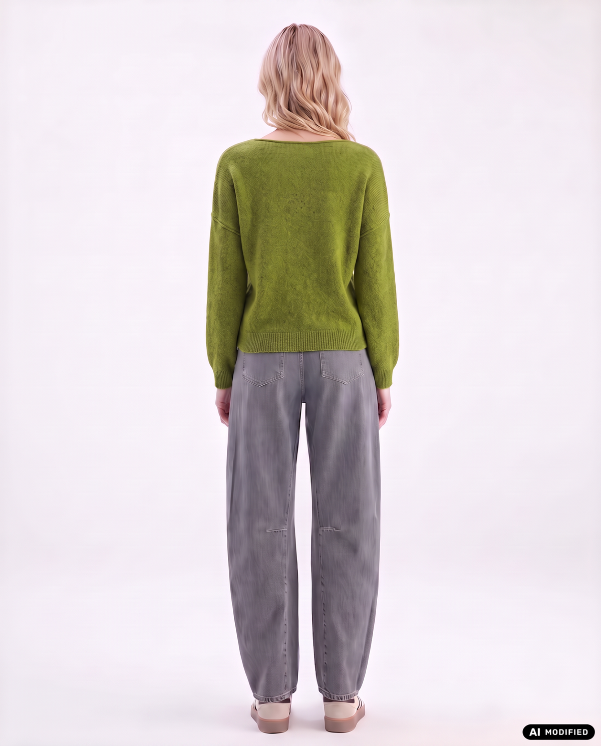 Strickpullover mit Rollkanten