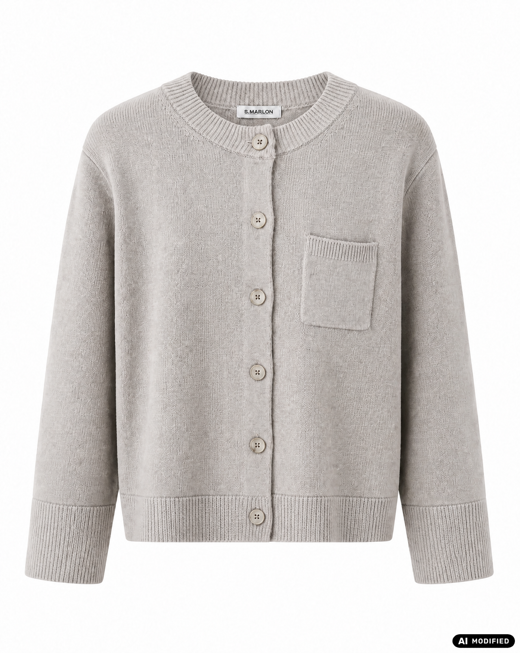 Strickjacke mit Rundhalsausschnitt