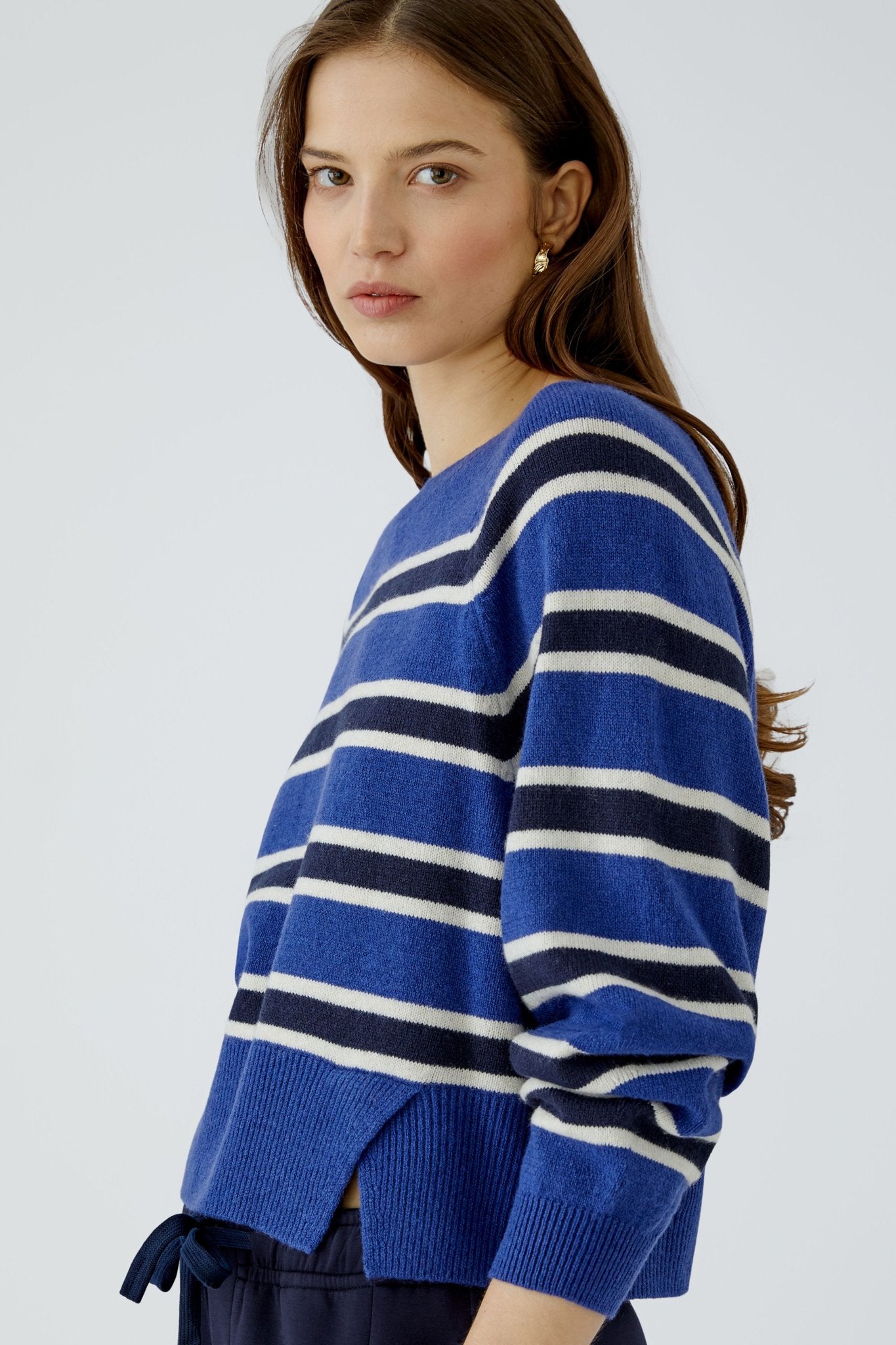 Strickpullover mit Streifen