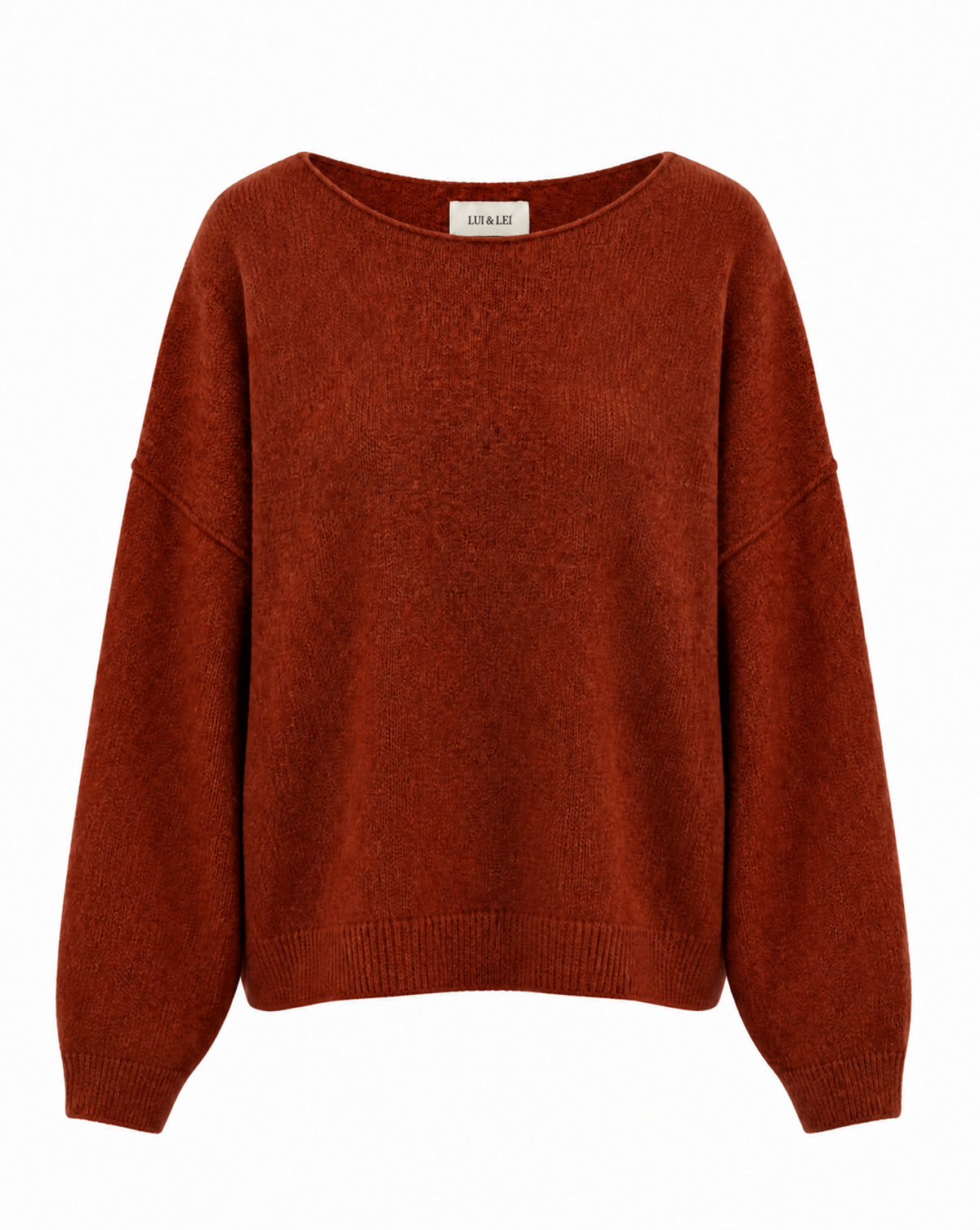 Strickpullover mit Rollkanten