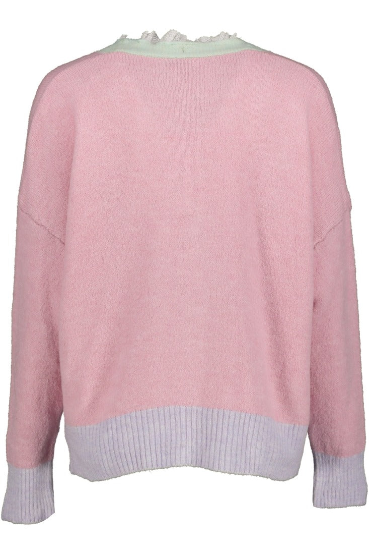 Goose Flash Strickjacken Rosa/Mintgrün/Flieder
