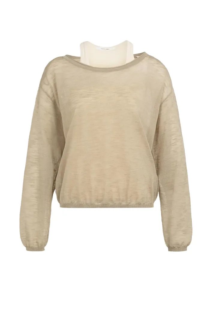 Pullover mit passendem Trägertop