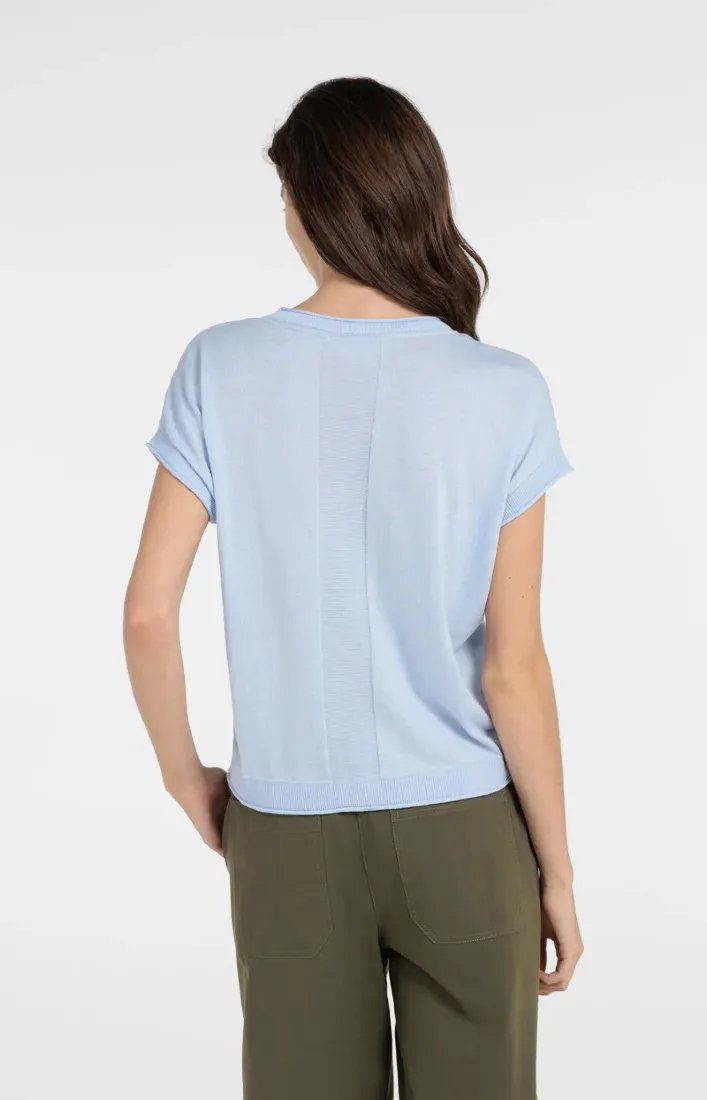 Kurzärmeliges Strickoberteil