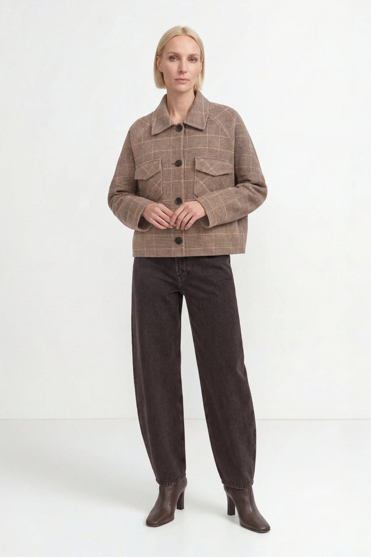 Hemdjacke mit Karo-Muster