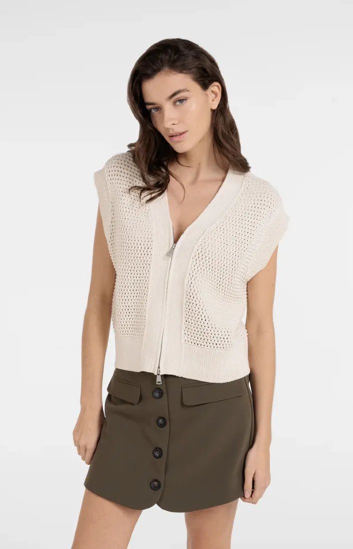 Ärmelloser Cardigan