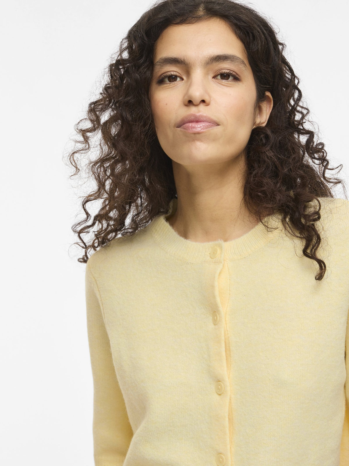 VILA Strickjacken Pastel Yellow/Melange