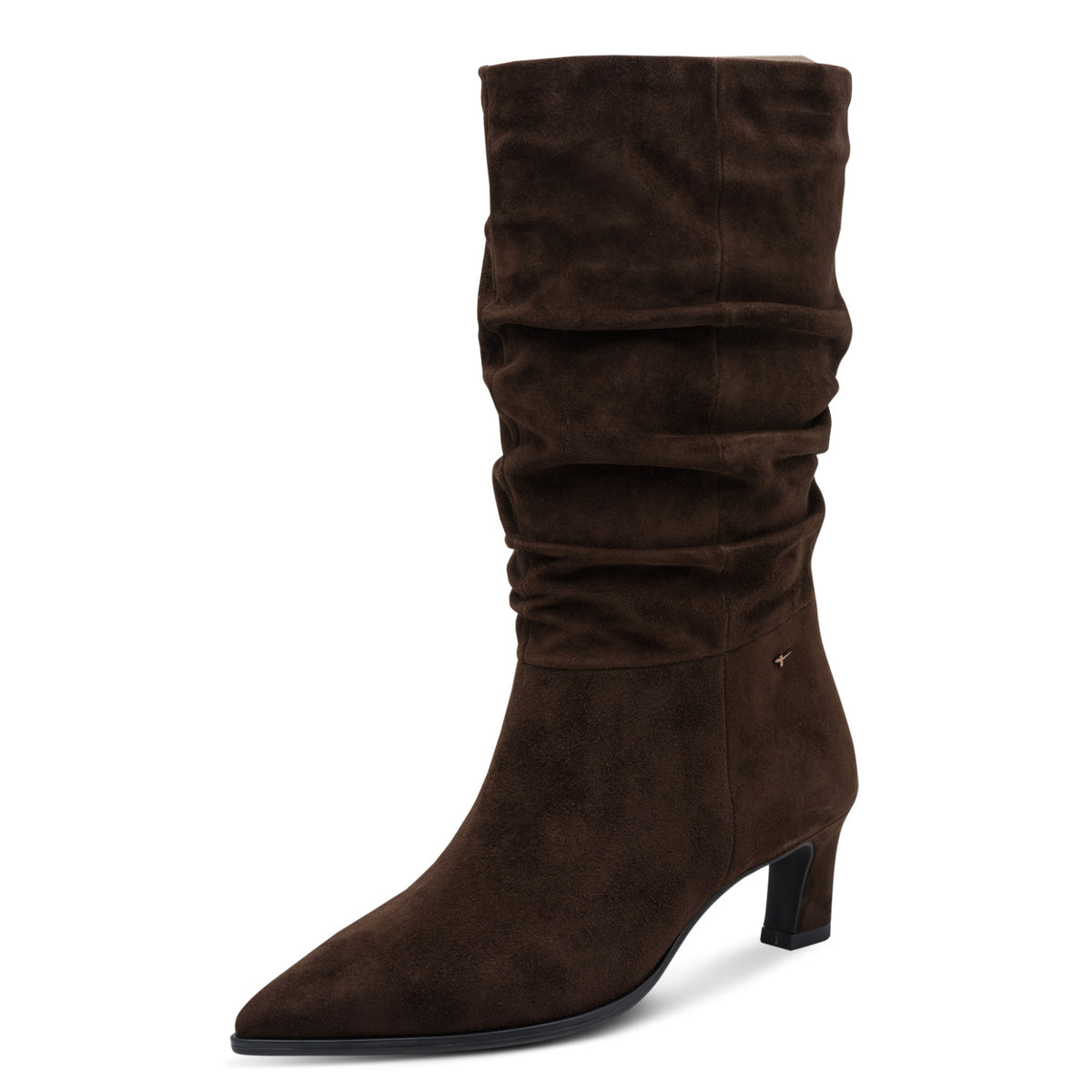 Lederstiefelette mit Reißverschluss