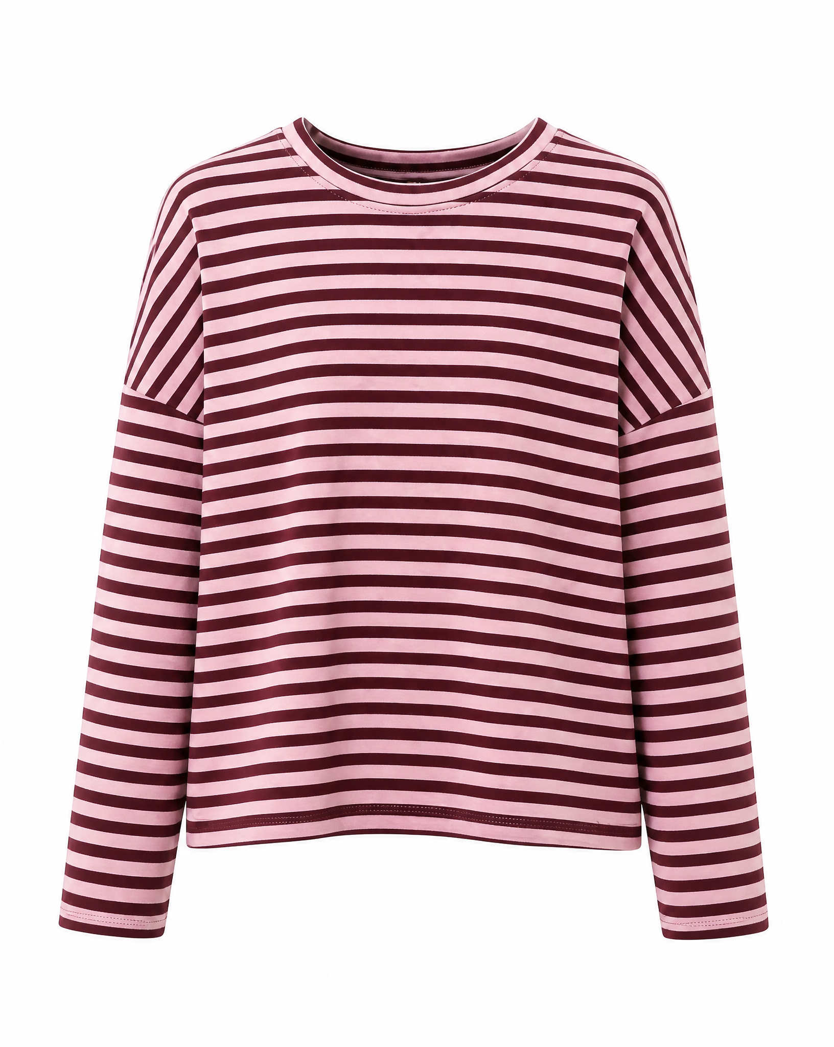 verkürztes Sweatshirt mit Streifen