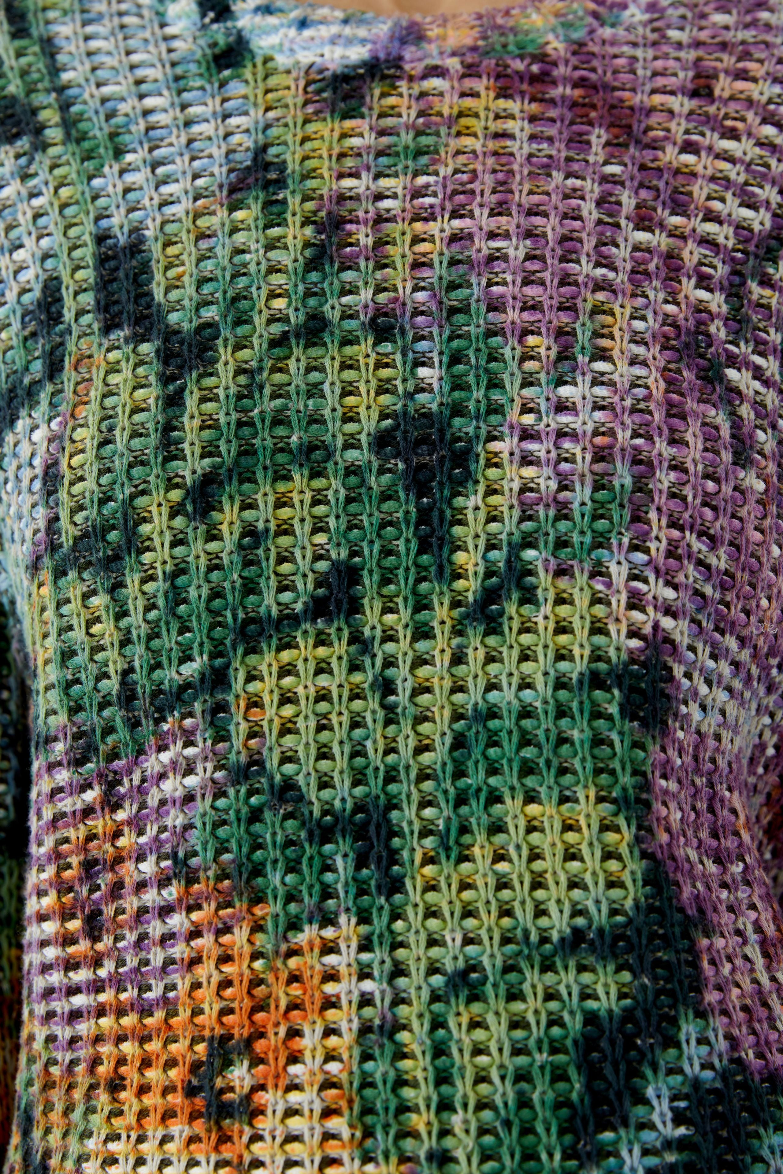 Strickpullover mit Gobelin Motiv