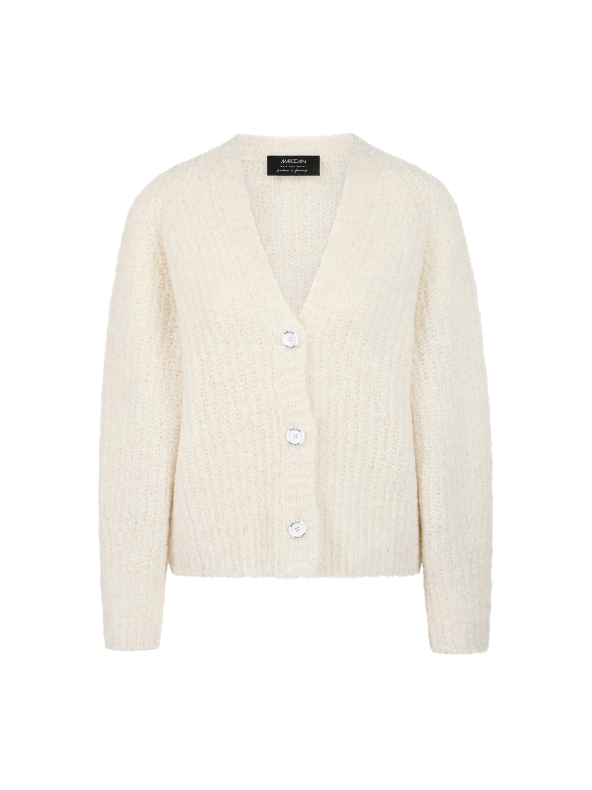 Strickjacke im gerippten Strick